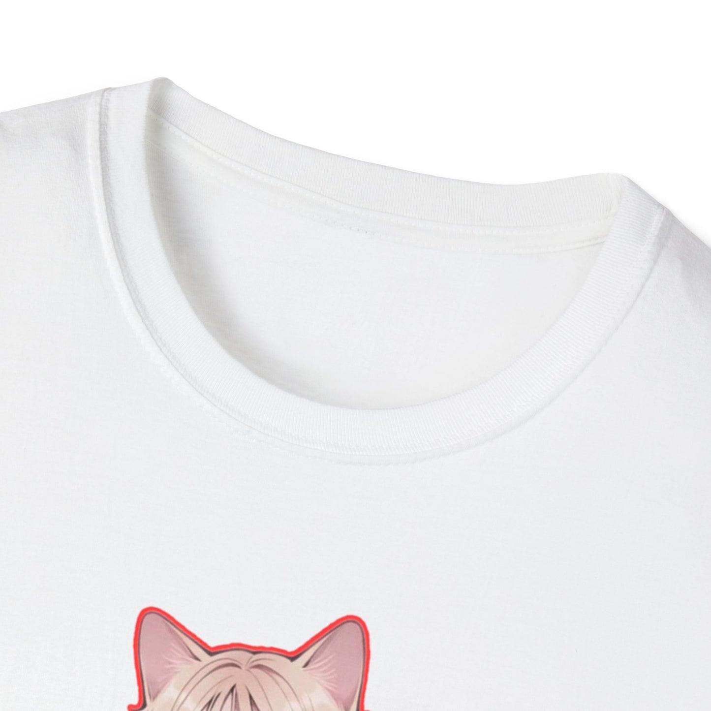Anime Cat Girl Unisex T-Shirt, Cute Graphic Tee, Casual Wear, Gift for Cat Lovers, Kawaii Fashion, Summer Style