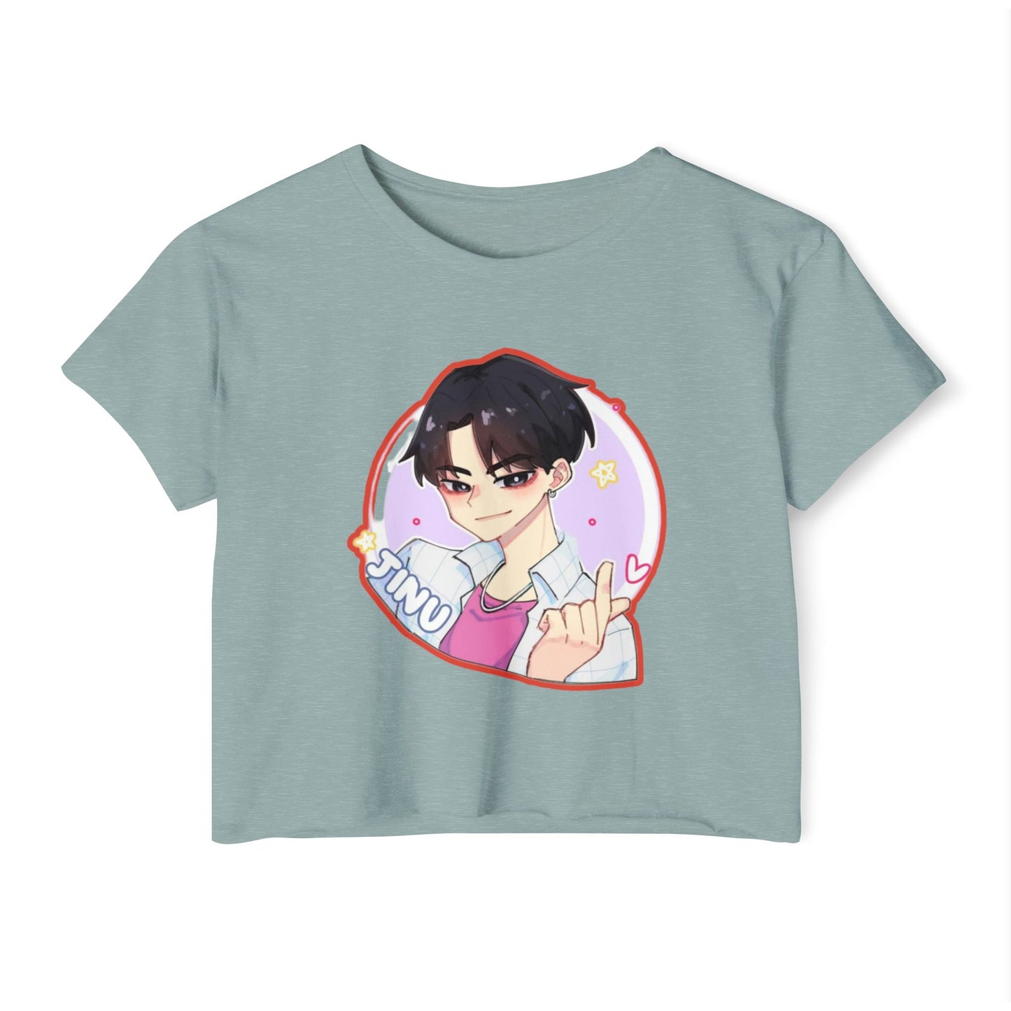 Women's Festival kpop boys 2 Crop Top with Cute Anime Design, Trendy Summer Top, Gift for Anime Lovers, Music Fest Outfit, Vibrant Graphic Tee