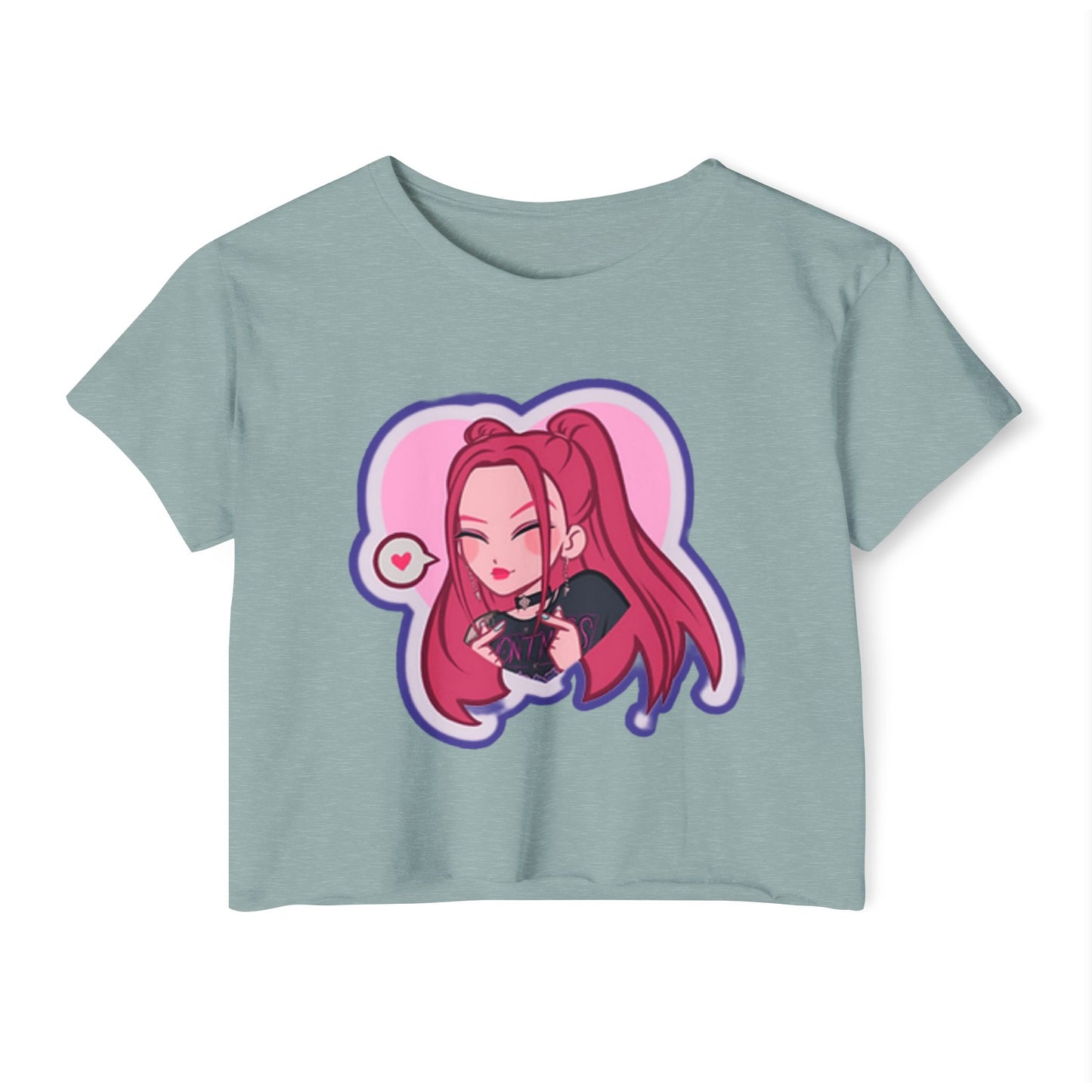 Copy of Idol style 3 Crop Top, Cute Anime Crop Top, Summer Festival Shirt, Graphic Tee for Music Festivals, Trendy Anime Apparel