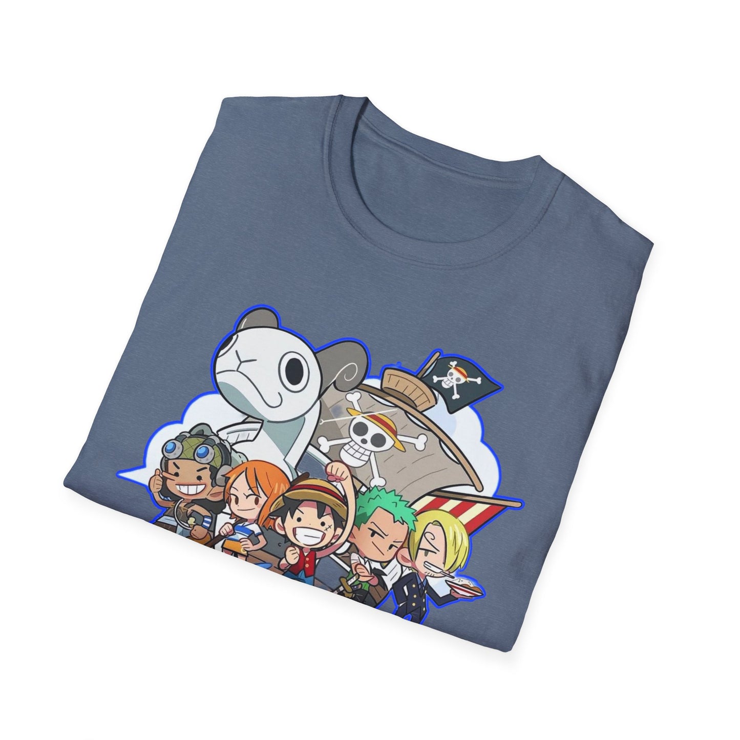 Cute Cartoon Character one piece 7 T-Shirt, Graphic Tee for Anime Lovers, Unisex Gift, Casual Wear, Softstyle Shirt