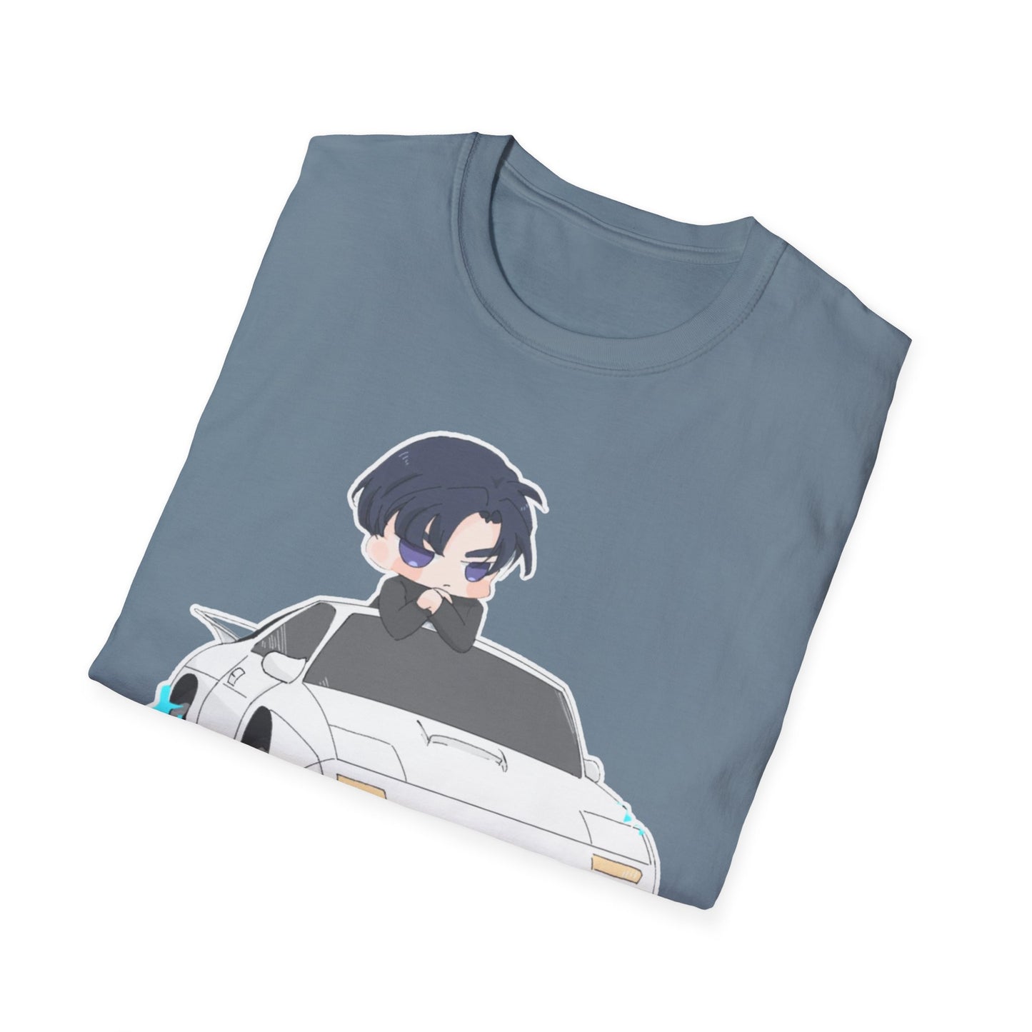 Anime Car initial D 4 Chibi T-Shirt, Unisex Graphic Tee, Cool Gift for Car Lovers, Casual Wear, Streetwear Style