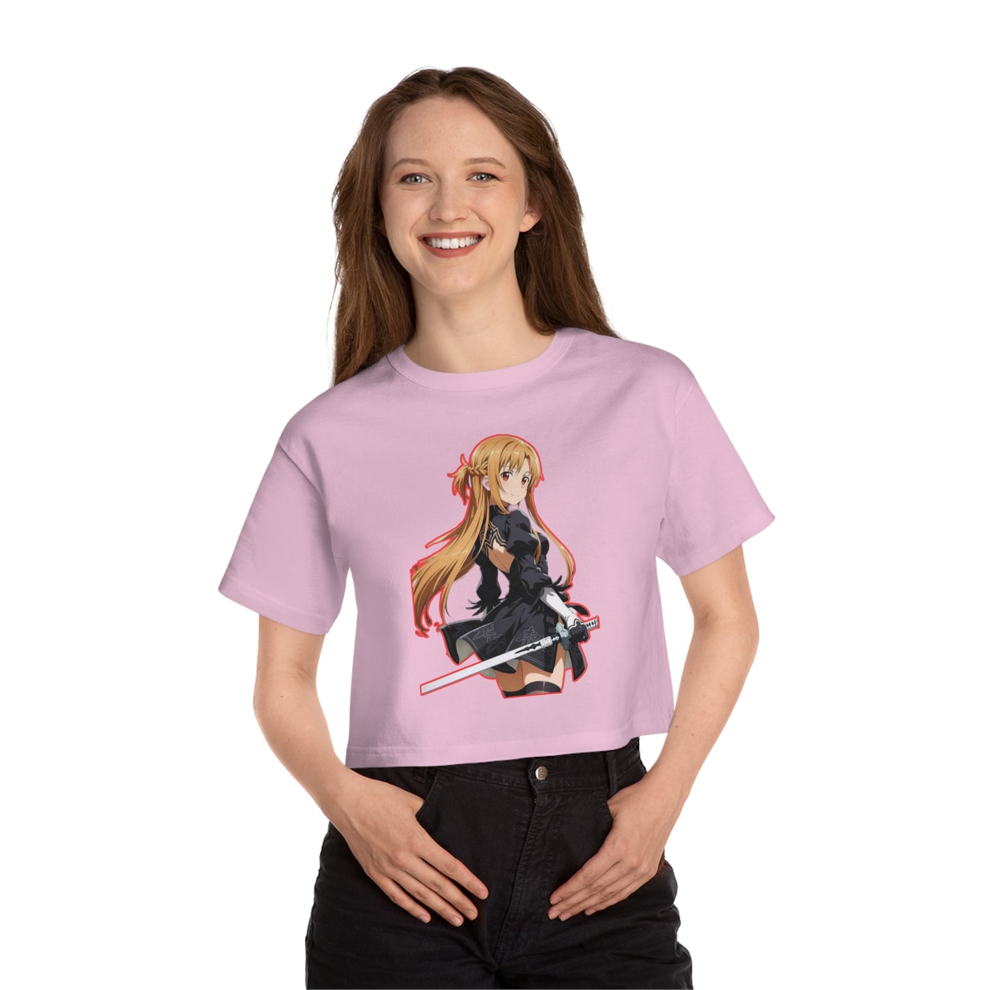Anime-Inspired world of swords Cropped T-Shirt, Cool Graphic Tee, Stylish Summer Top, Casual Streetwear, Gifts for Anime Lovers
