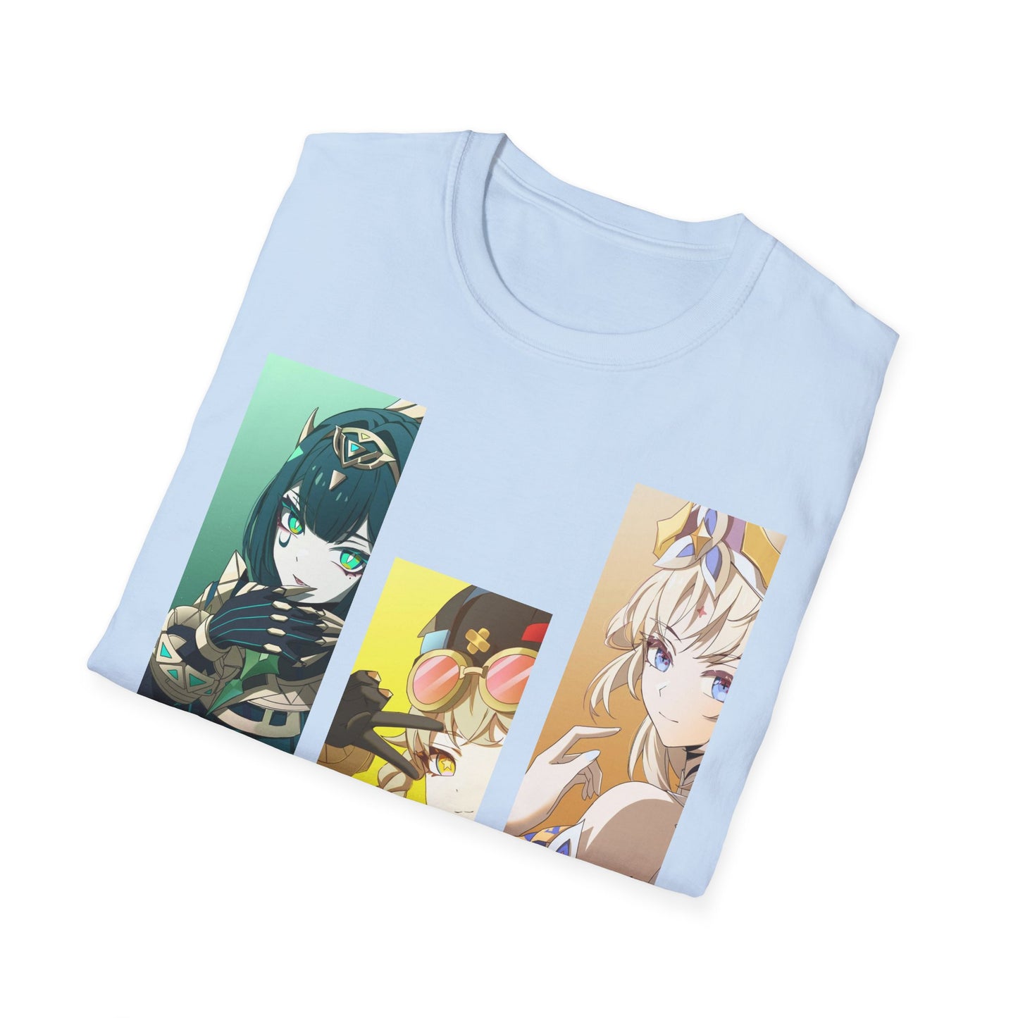 Anime-Inspired Unisex trio 2 Softstyle T-Shirt, Graphic Tee, Casual Wear, Gift for Anime Fans, Unique T-Shirt, Comfortable Streetwear