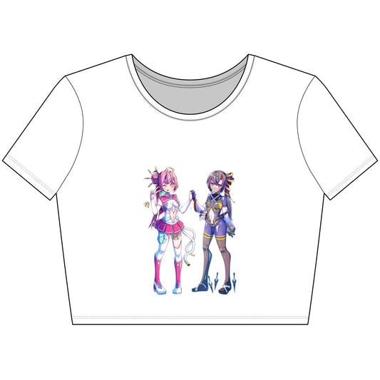 Lewd Anime-Inspired Crop Top, Trendy Women’s T-Shirt, Playful Casual Wear, Unique Gift for Anime Lovers, Fun Summer Fashion