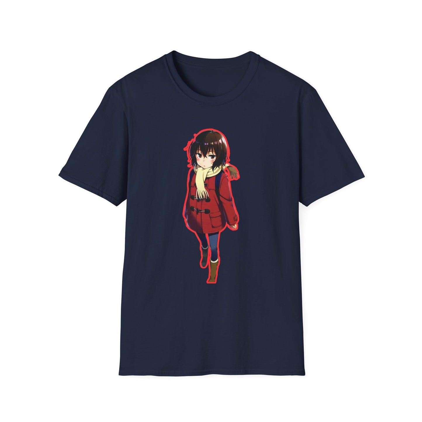 Cute Anime Graphic erased T-Shirt, Unisex Softstyle Tee for Fans, Cozy Everyday Wear, Perfect Gift for Teens, Anime Merchandise