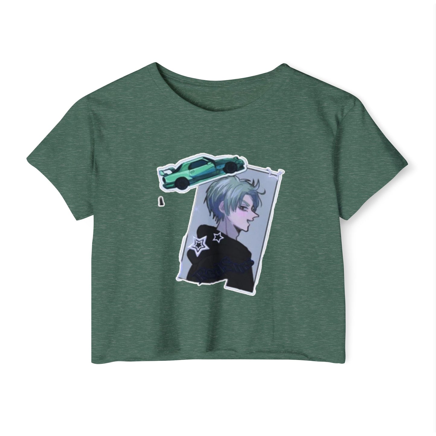 Trendy Women's initial D Festival Crop Top, Cute Graphic Tee, Summer Fashion, Festival Wear, Casual Street Style