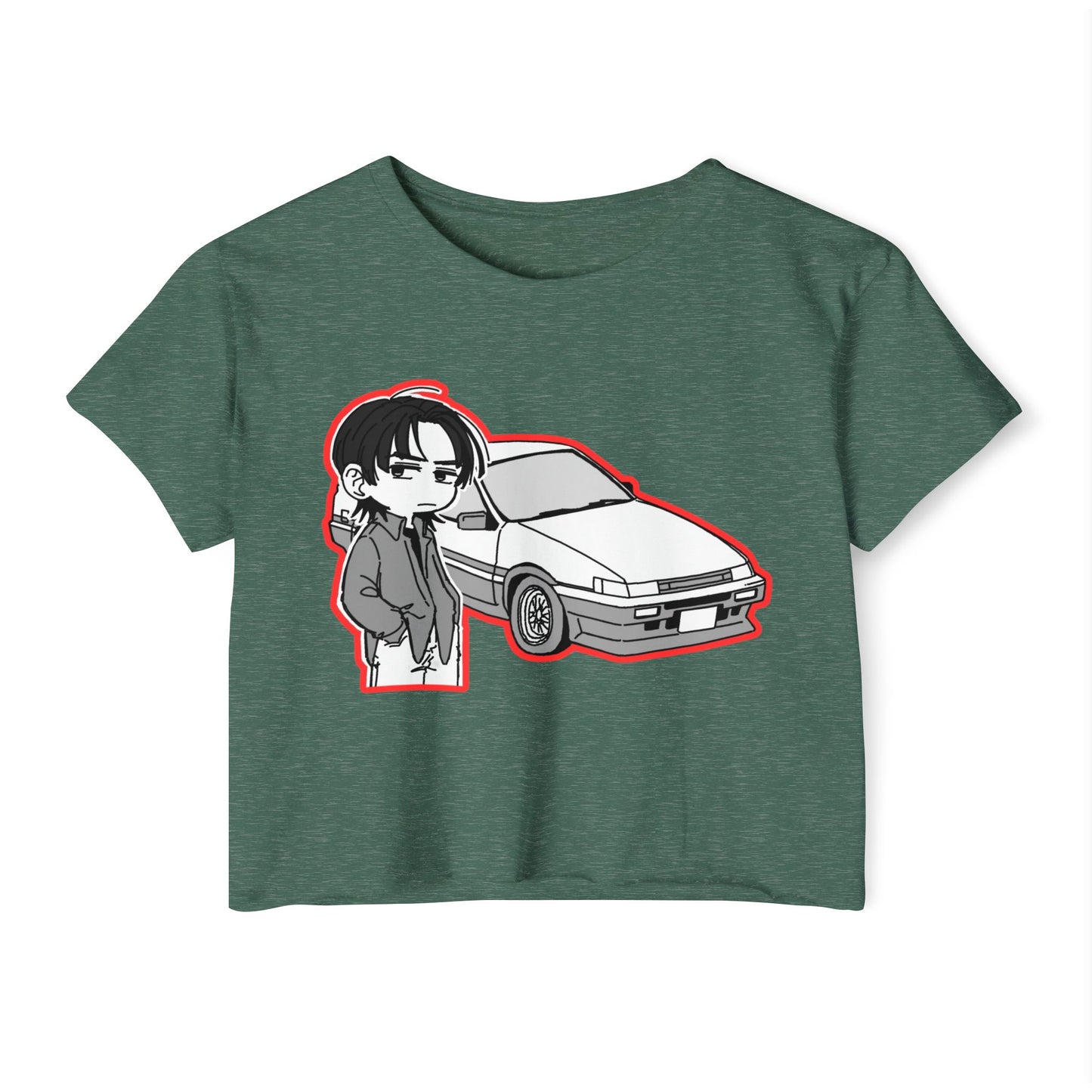 Festival Vibes initial D 2 Crop Top, Graphic Tee for Music Lovers, Summer Top, Cute Streetwear, Ideal for Concerts, Gifts for Her