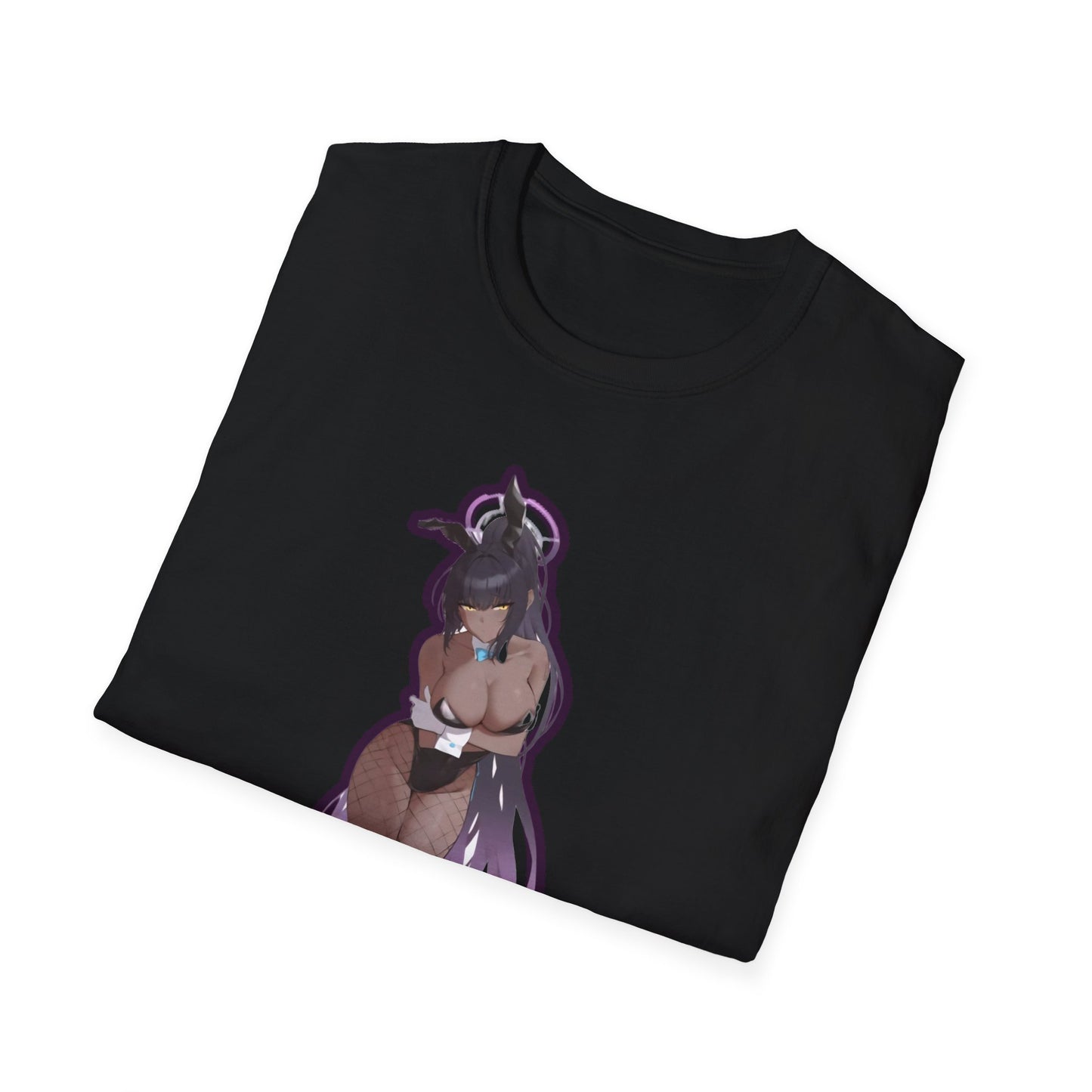 Anime Graphic lewd bunny 4 T-Shirt, Unisex Softstyle Tee for Anime Lovers, Casual Wear, Gift for Fans, Statement Tee, Edgy Style