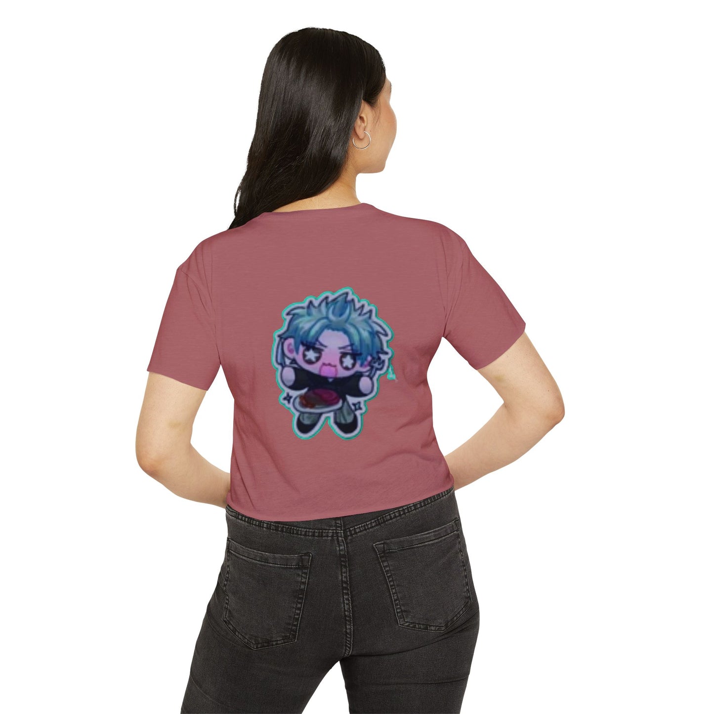 Trendy Women's initial D Festival Crop Top, Cute Graphic Tee, Summer Fashion, Festival Wear, Casual Street Style