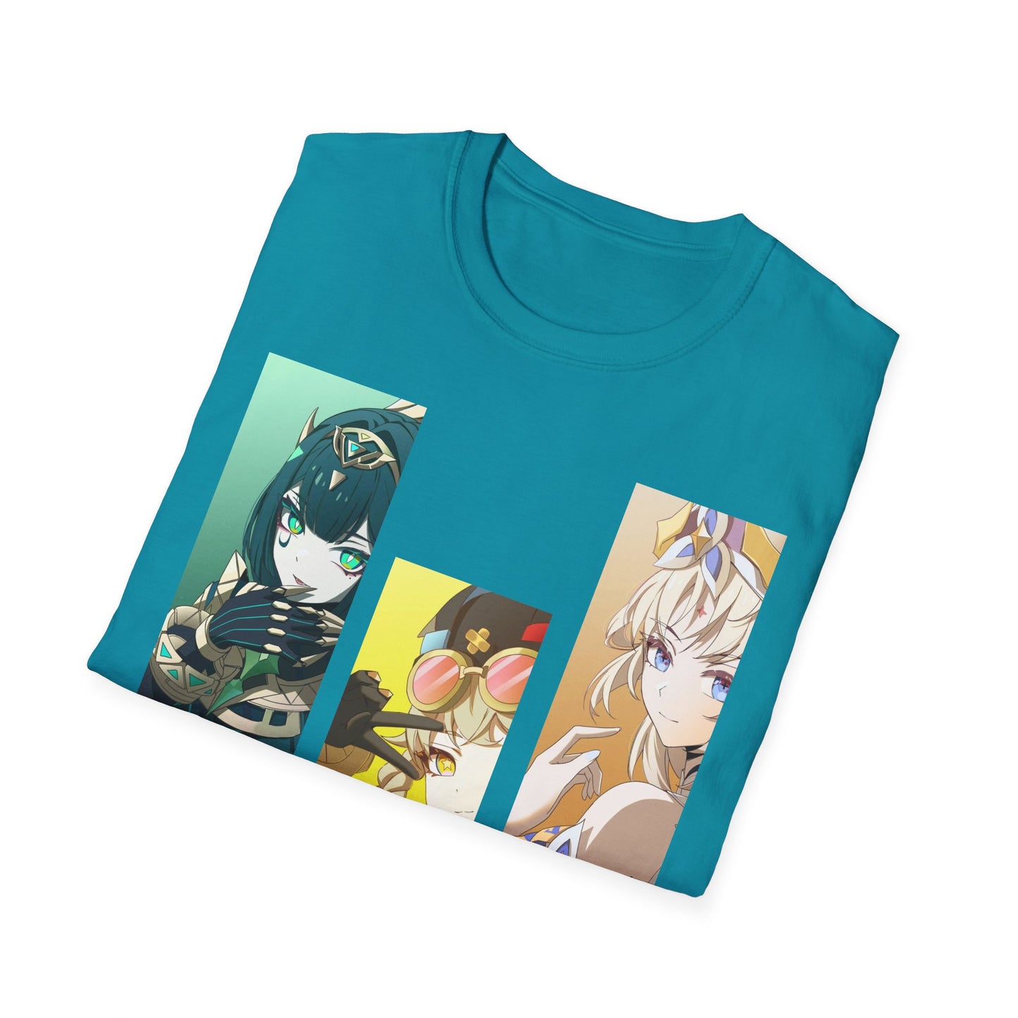 Anime-Inspired Unisex trio 2 Softstyle T-Shirt, Graphic Tee, Casual Wear, Gift for Anime Fans, Unique T-Shirt, Comfortable Streetwear