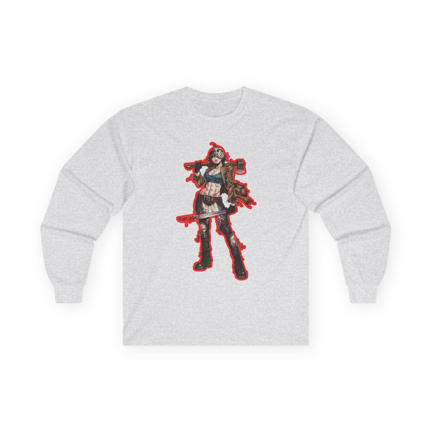 Rebellious spooky season masters of horror Long Sleeve Tee with Fierce Design, Unisex Fashion Shirt, Graphic Tee Gift, Casual Wear, Edgy Outfit, Anime Merch