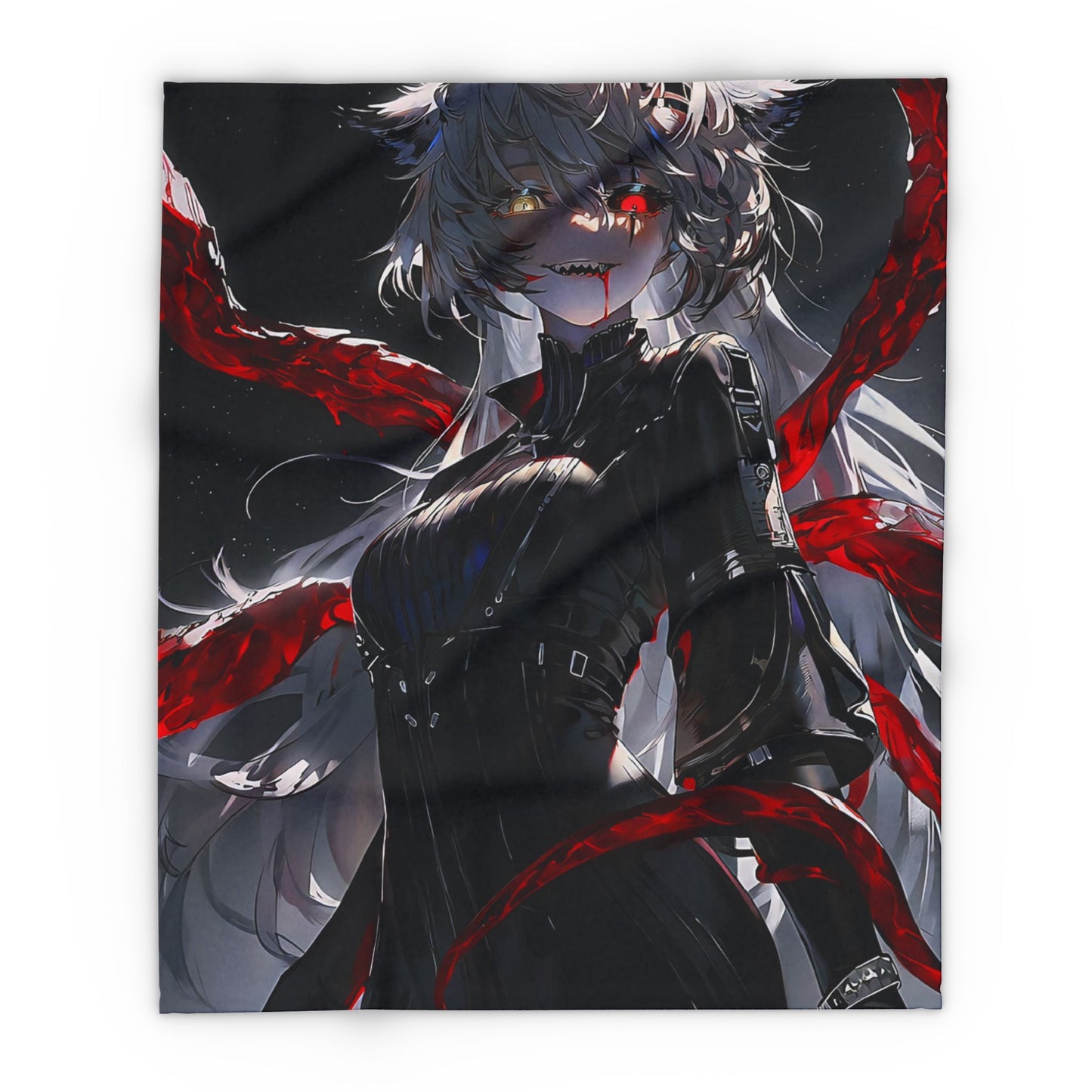 Arctic Fleece Blanket Tokyo ghoul style 3featuring Dramatic Fantasy Artwork, Cozy Throw for Home Decor, Gift for Anime Fans, Halloween Decor, Soft Plush [...]
