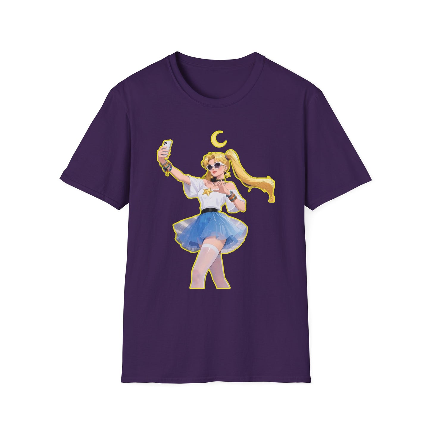 Moonlit Selfie sailor moon Unisex T-Shirt – Fun, Relatable, Casual Wear for Anime Fans, Gifts for Birthdays, Cosplay Events, or Everyday Comfort