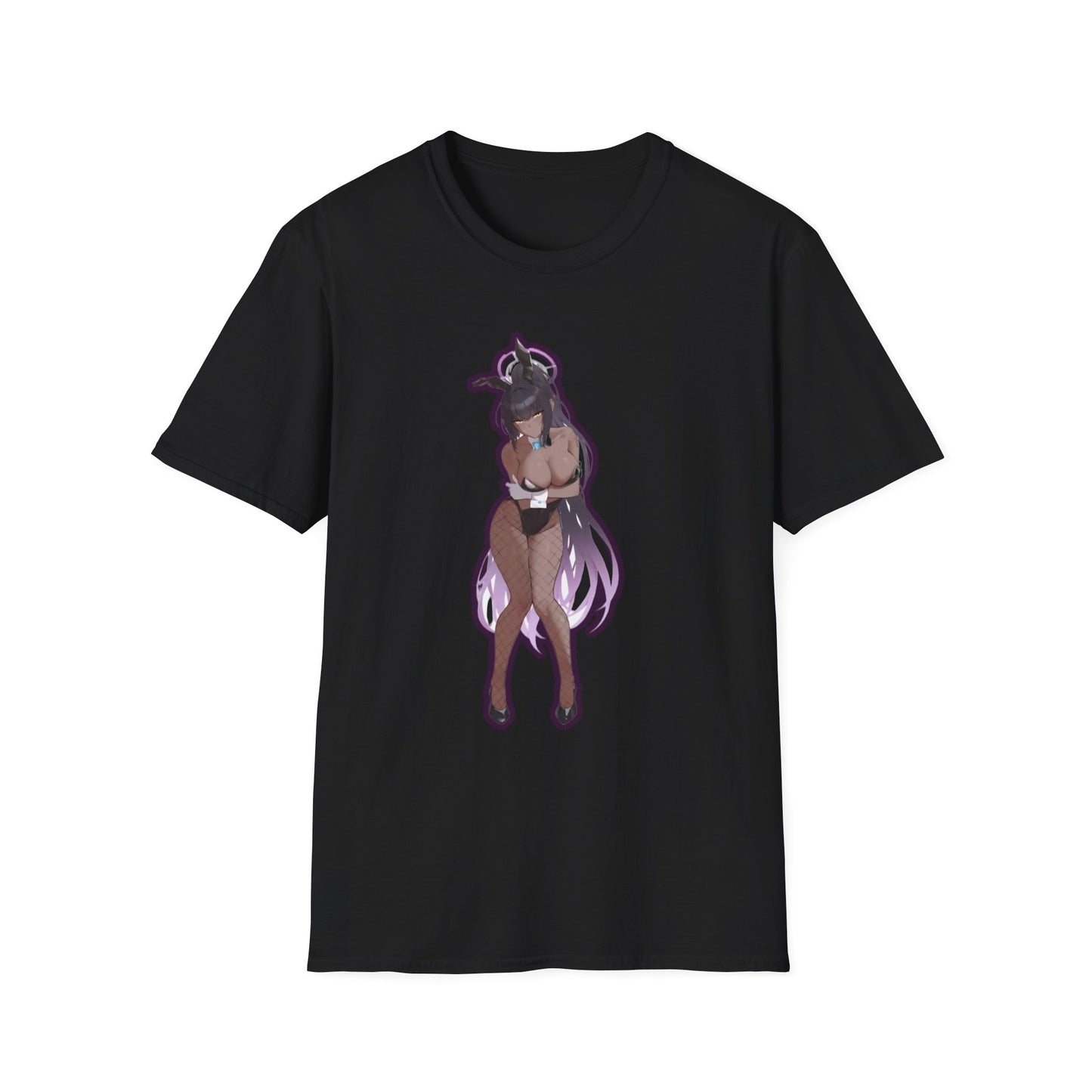 Anime Graphic lewd bunny 4 T-Shirt, Unisex Softstyle Tee for Anime Lovers, Casual Wear, Gift for Fans, Statement Tee, Edgy Style