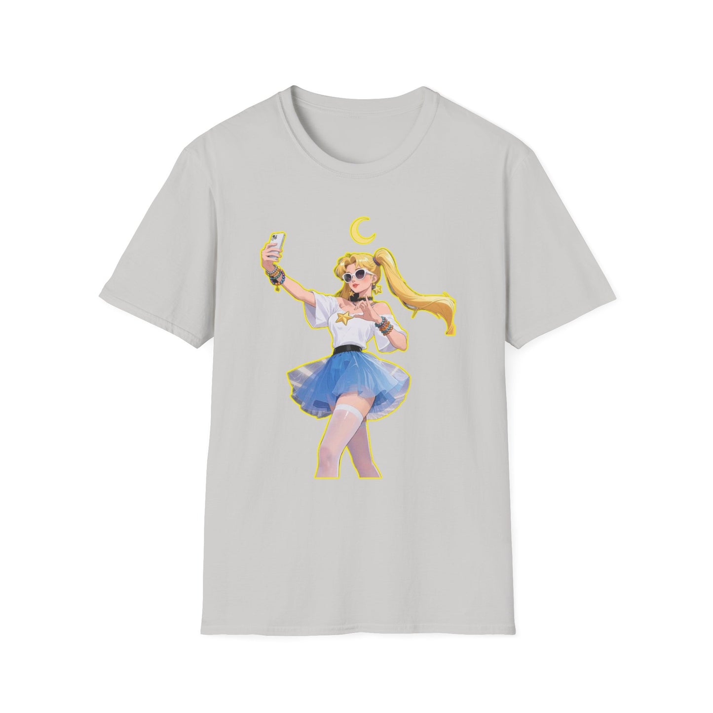 Moonlit Selfie sailor moon Unisex T-Shirt – Fun, Relatable, Casual Wear for Anime Fans, Gifts for Birthdays, Cosplay Events, or Everyday Comfort