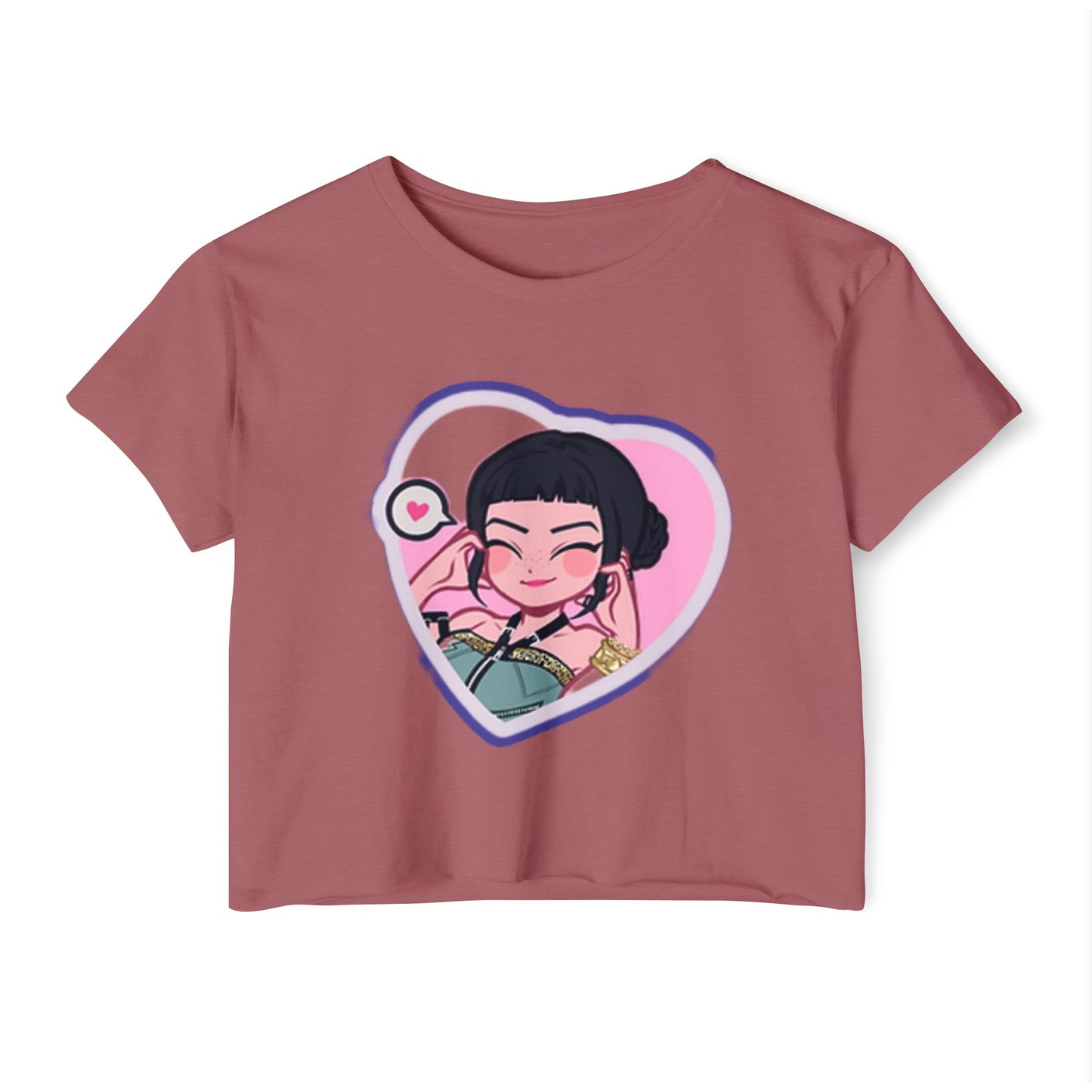 Idol style 1 Crop Top for Women, Summer Fashion, Cute Anime Tee, Festival Outfit, Anime Lover Gift