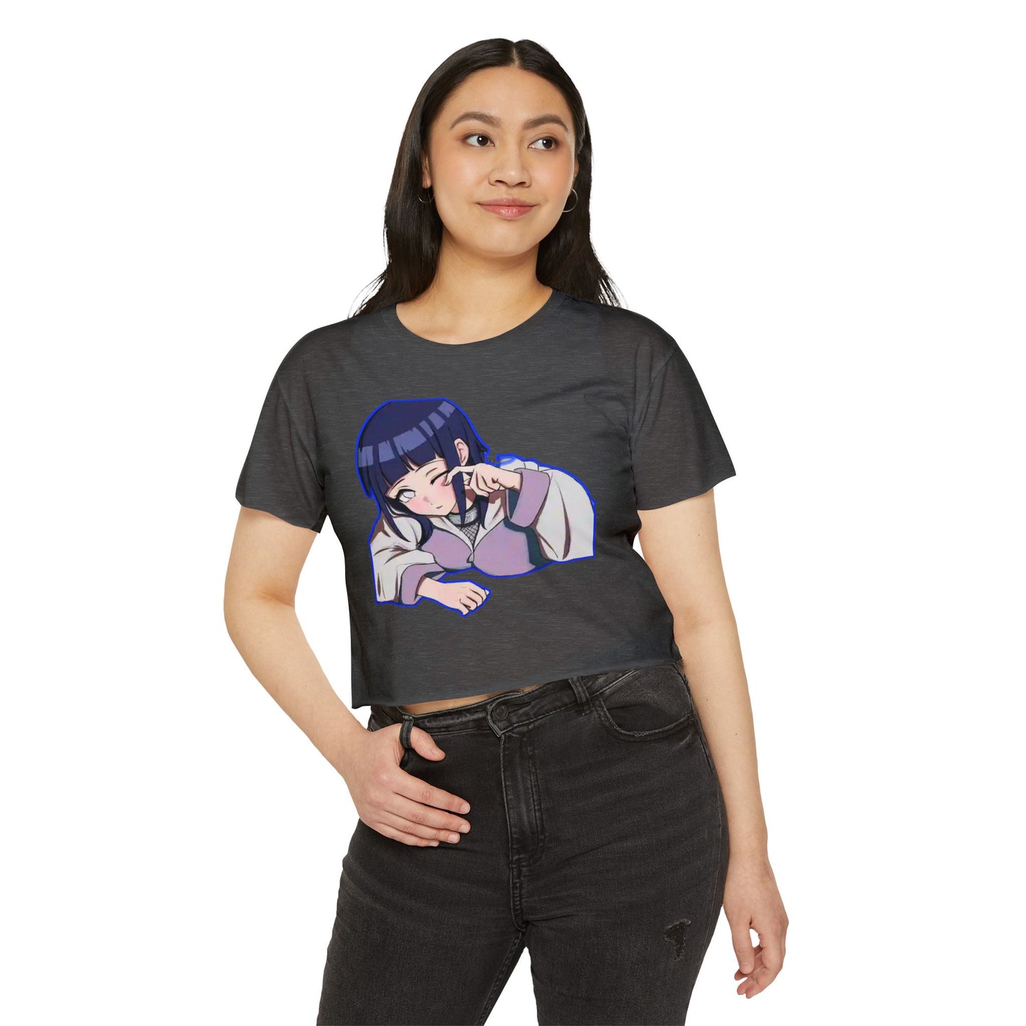 Women’s Festival Crop Naruto Top, Cute Anime Shirt, Casual Summer Tee, Trendy Graphic Top, Gifts for Her, Festival Wear