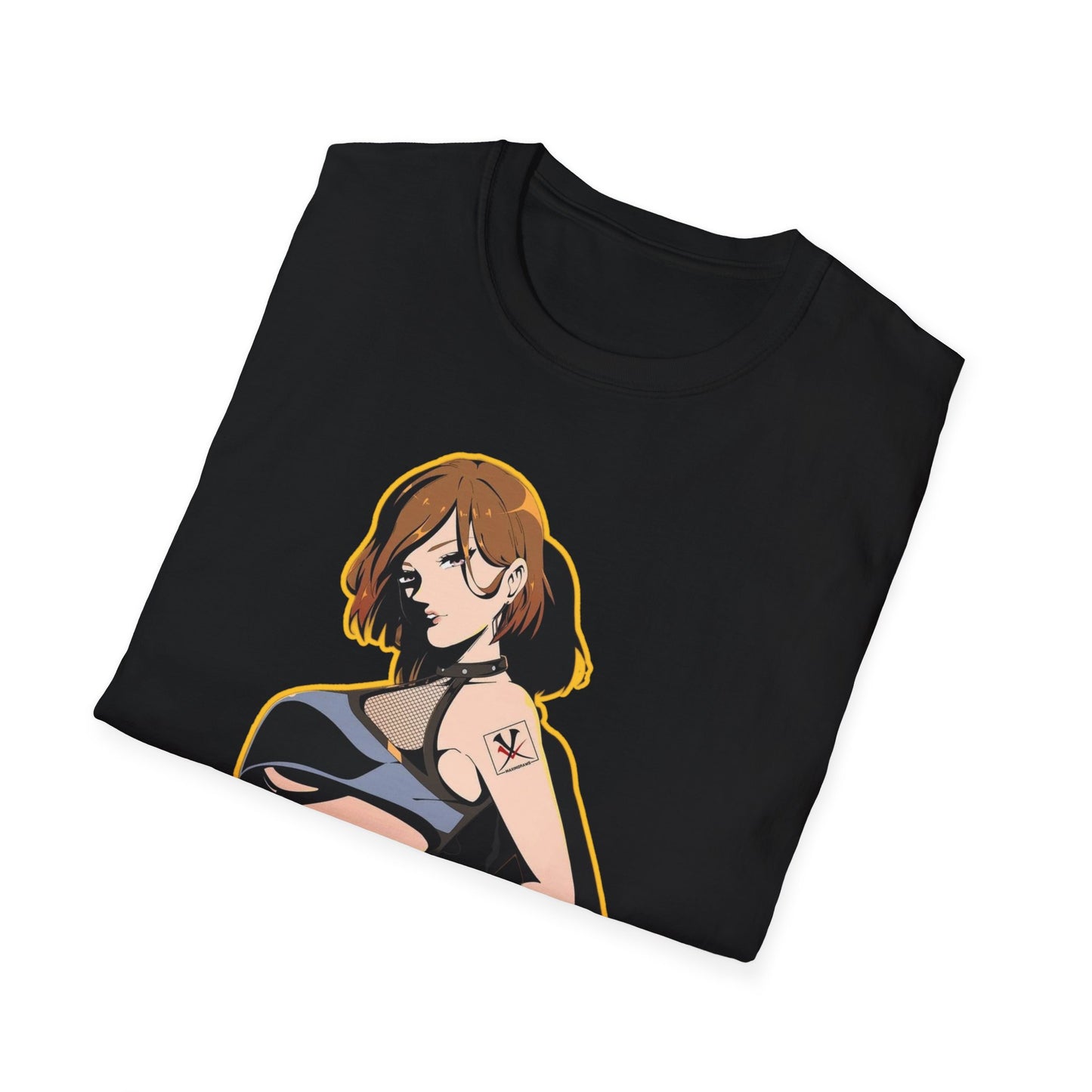 Chic Graphic one piece T-Shirt for Trendy Fashionistas, Unisex Softstyle Tee, Anime Art Apparel, Perfect Gift for Birthdays and Casual Outings