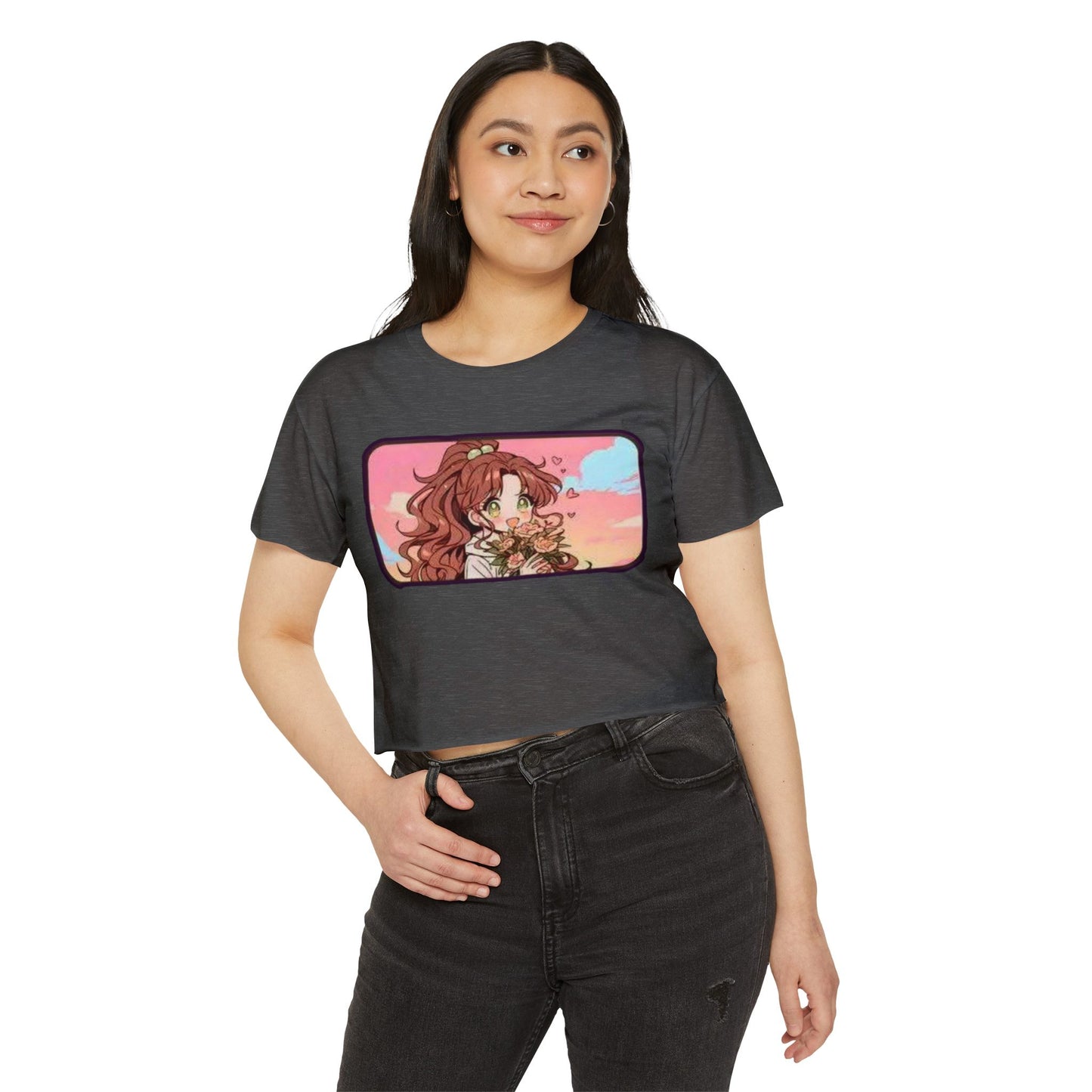 Boho Floral sailor moon 9 Women's Crop Top, Festival Wear, Summer Fashion, Cute Top, Gift for Her