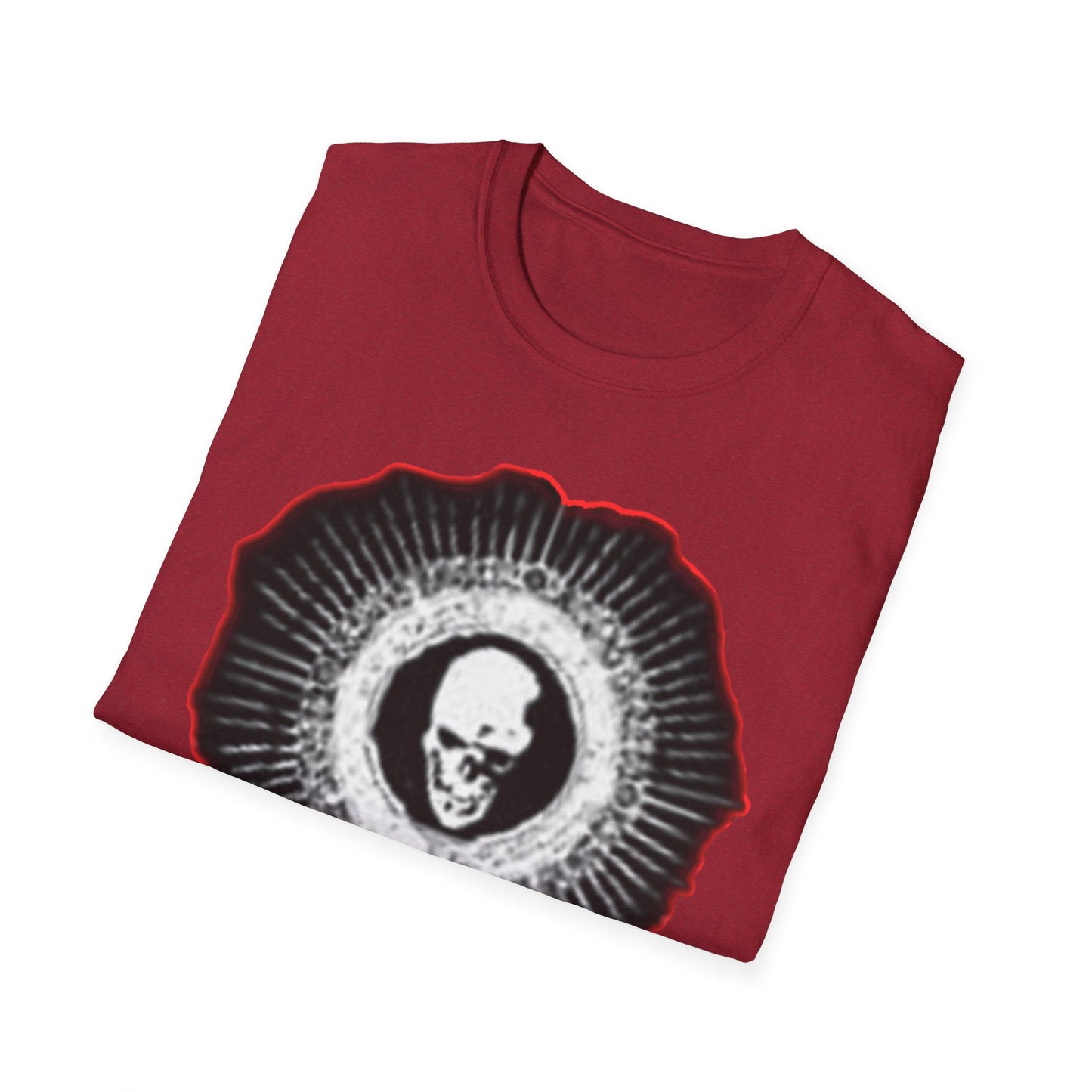 Skull Graphic Tee dn style – Unisex Softstyle T-Shirt for Art Lovers, Halloween, Casual Wear, Gothic Fashion, Unique Gift