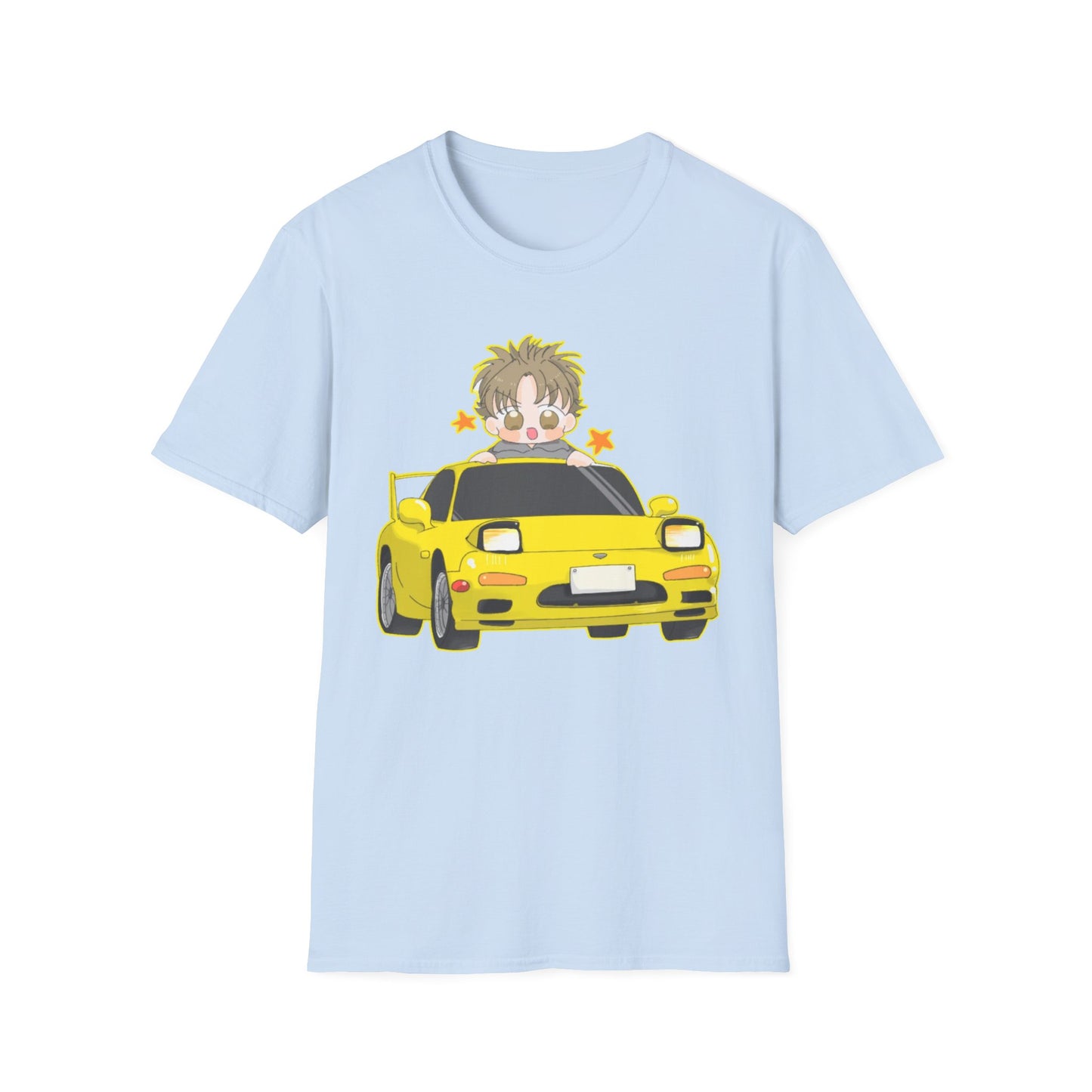 Cool Cartoon initial D 5 Car Unisex T-Shirt - Fun Gift for Car Lovers, Anime Fans, Birthday, Casual Wear, Everyday Style