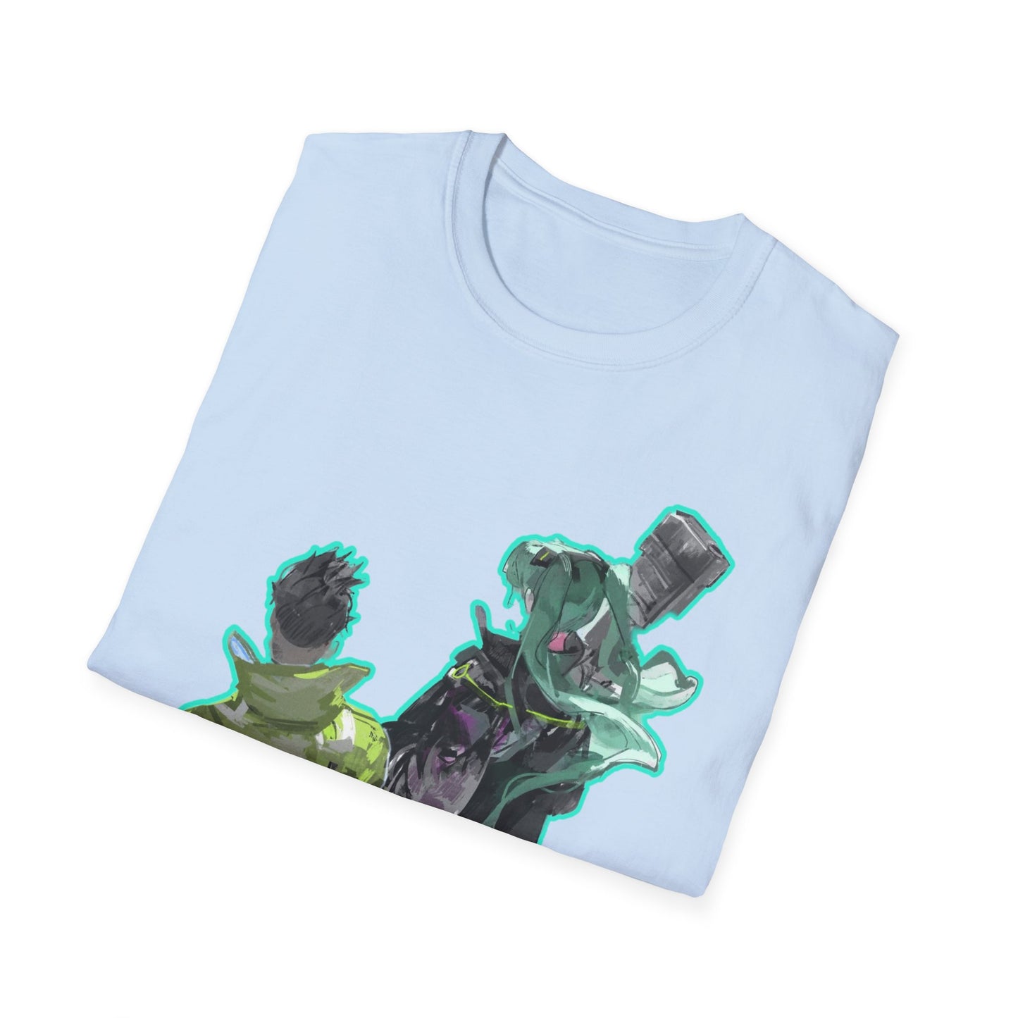 Stylish Unisex  cyber punk style Softstyle T-Shirt with Unique Graphic Design - Perfect for Casual Wear, Gifts, Art Lovers, Birthday, Everyday Style