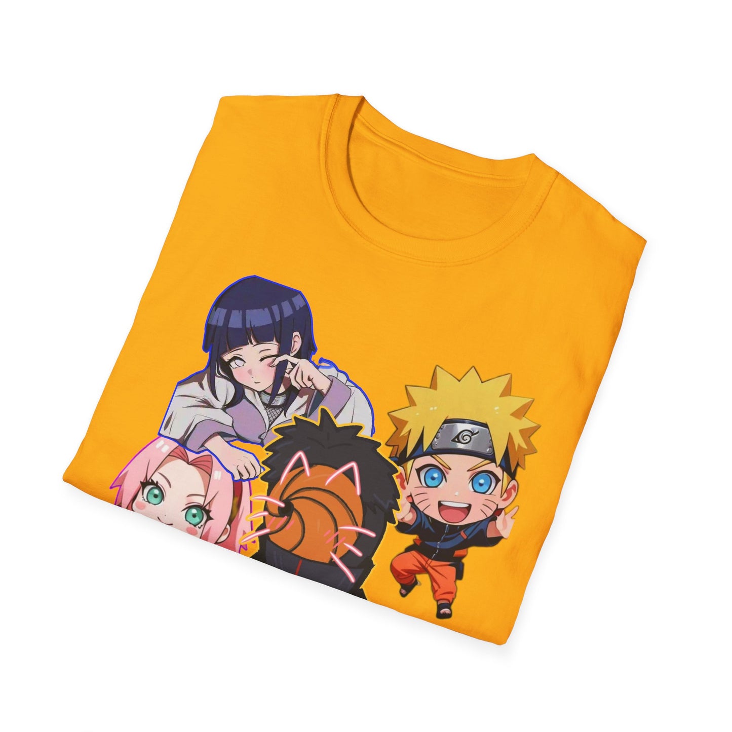 Anime Character Naruto 3T-Shirt, Softstyle Tee for Fans, Gift for Comic Lovers, Unisex Casual Shirt, Birthday Celebration Apparel, Otaku Fashion