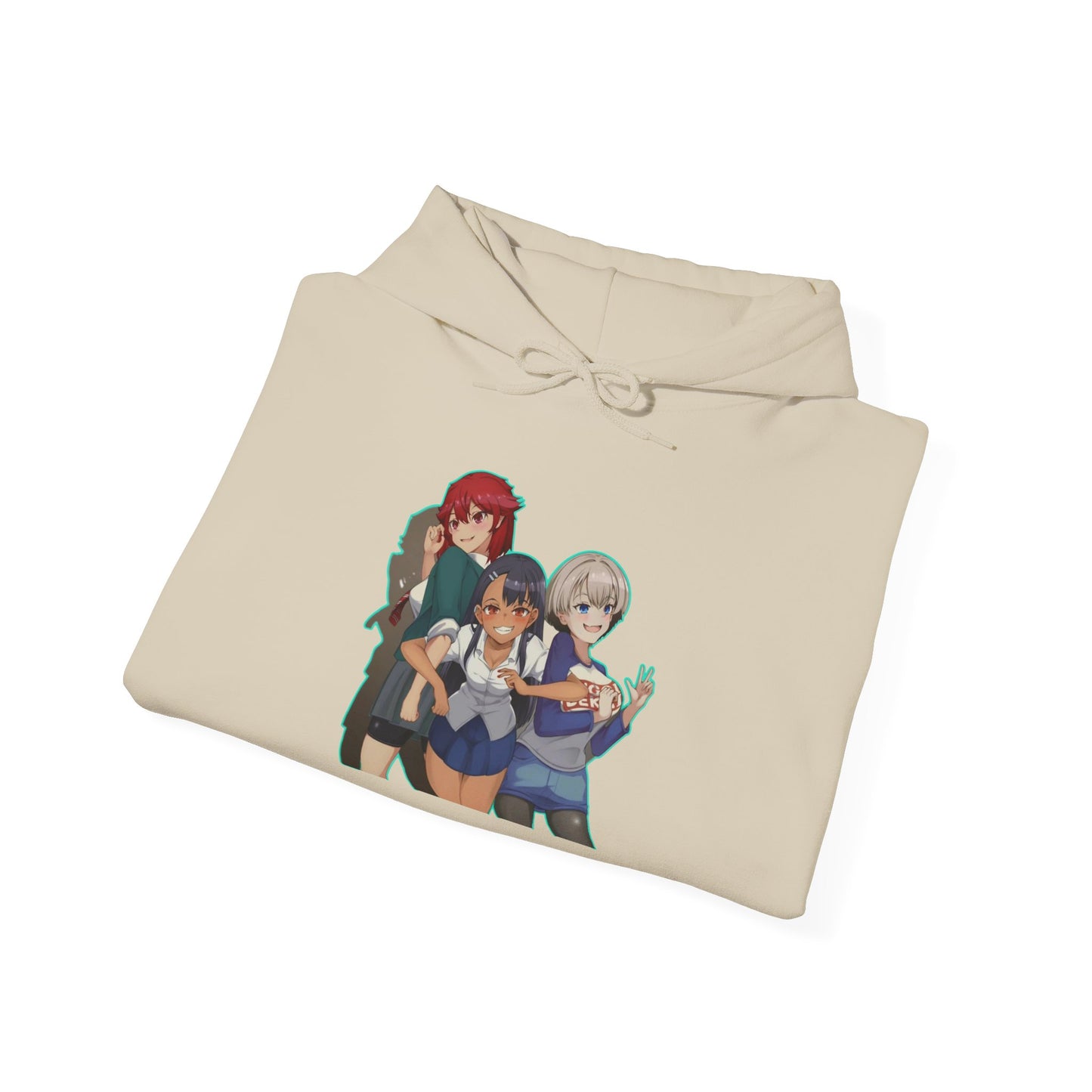 Anime-Themed Hoodie with Playful Graphics, Gift for Anime Fans, Cozy Lounge Wear, Casual Streetwear, Unique Gift Idea