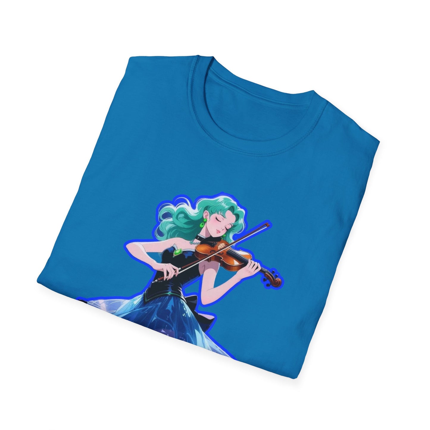 Enchanting Violinist sailor moon 7 Unisex Softstyle T-Shirt, Music Lover Gift, Casual Wear, Concert Tee, Artistic Apparel