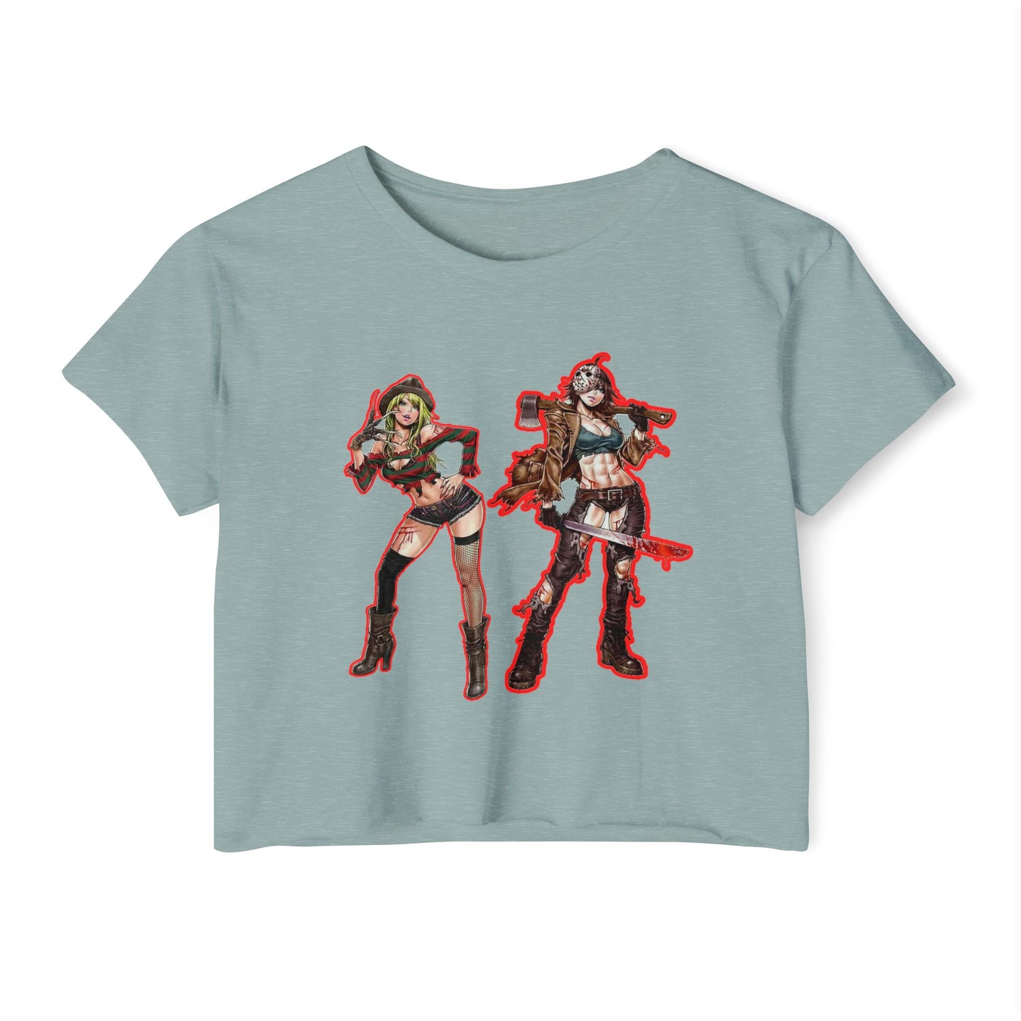 Fierce Festival spooky season masters of horror 1Crop Top, Women's Graphic Tee, Edgy Summer Shirt, Concert Outfit, Music Festival Apparel, Statement Top