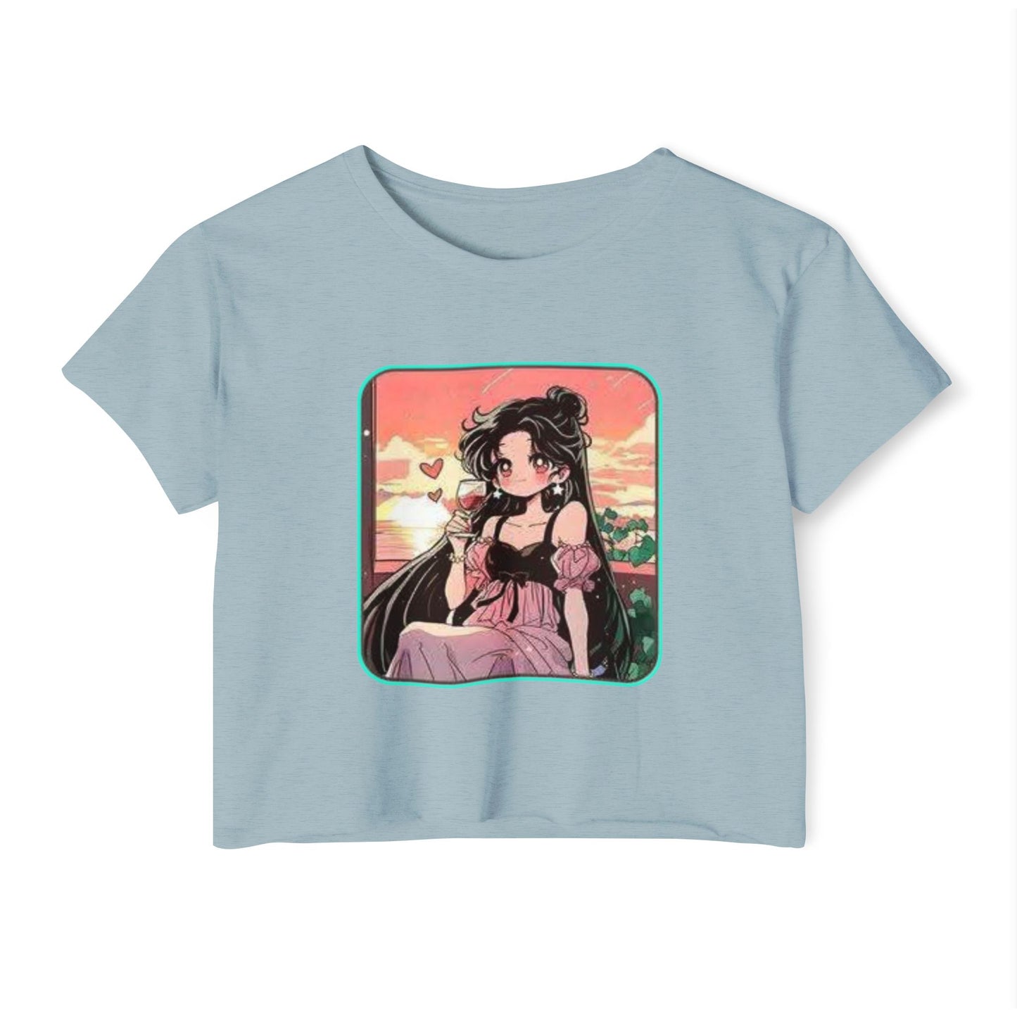 Chic Festival sailor moon 17 Crop Top | Anime Style T-Shirt, Summer Fashion, Music Festival Outfit, Casual Wear, Gift for Her