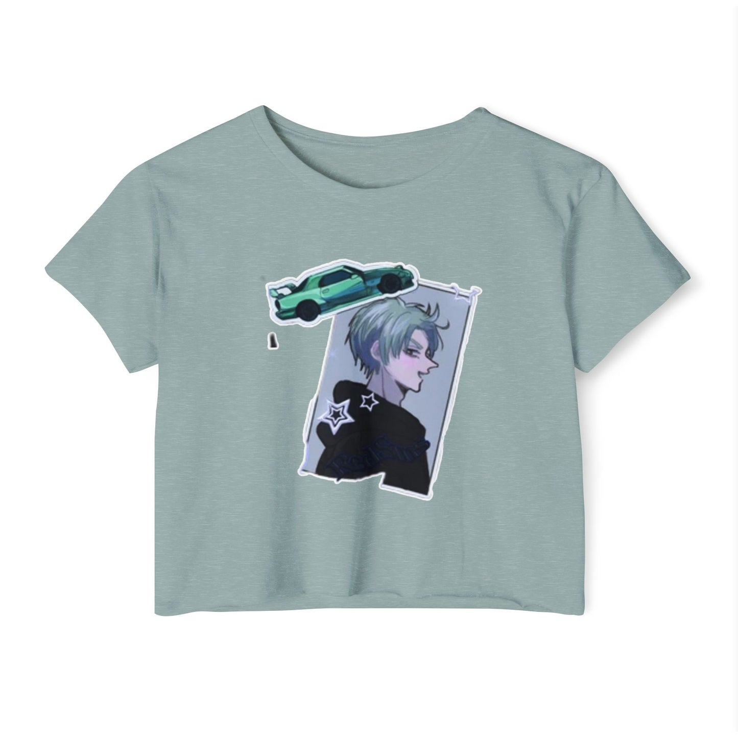 Trendy Women's initial D Festival Crop Top, Cute Graphic Tee, Summer Fashion, Festival Wear, Casual Street Style