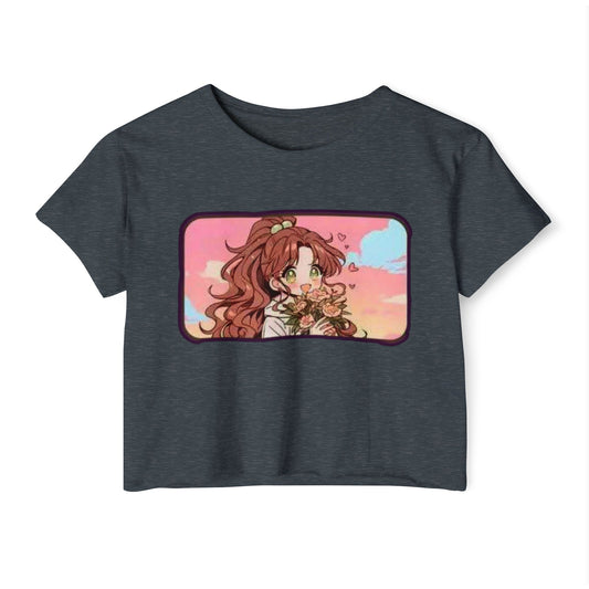 Boho Floral sailor moon 9 Women's Crop Top, Festival Wear, Summer Fashion, Cute Top, Gift for Her