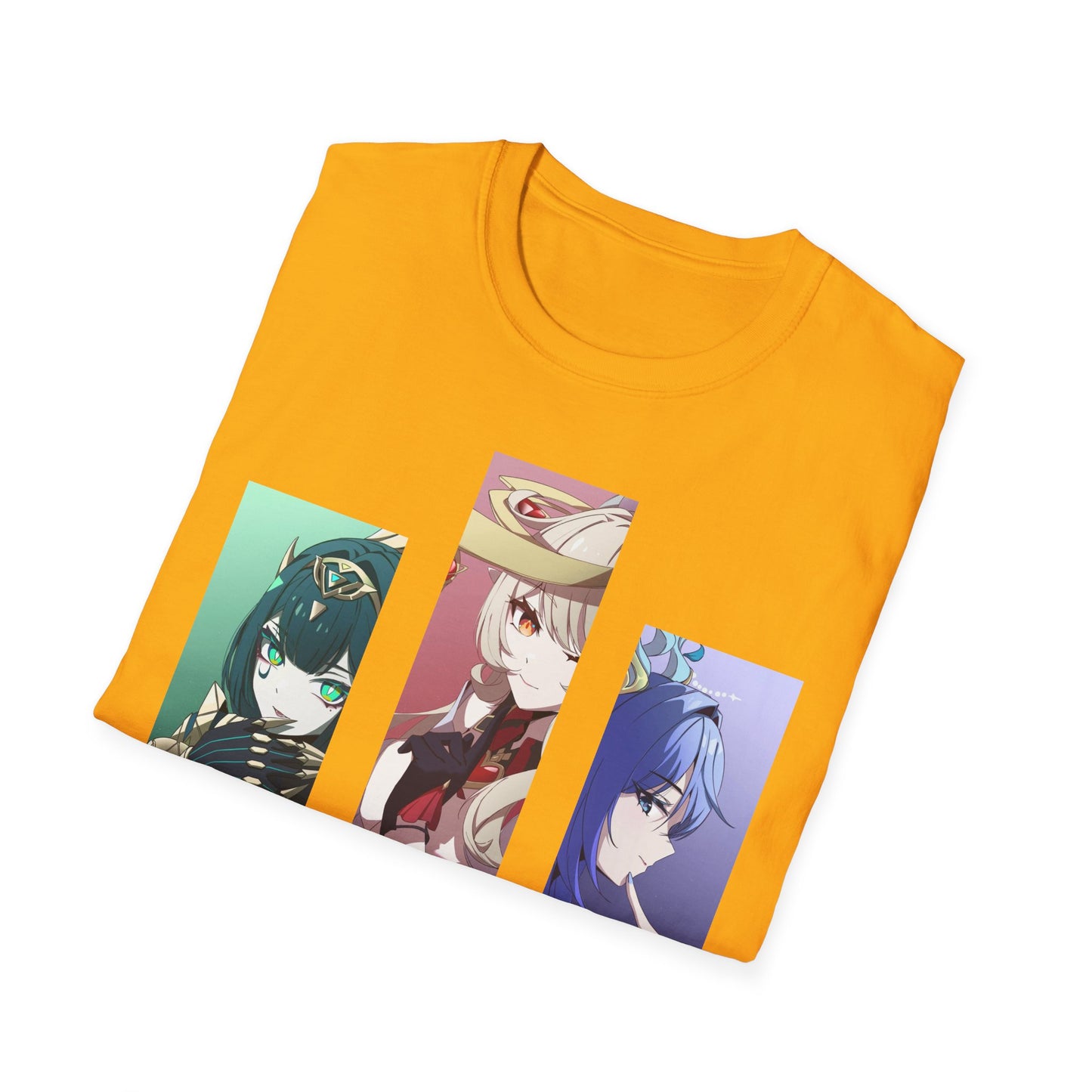 Anime Trio Unisex Softstyle T-Shirt, Casual Tee, Geek Fashion, Gift for Anime Lovers, Novelty Shirt, Unique Graphic Tee