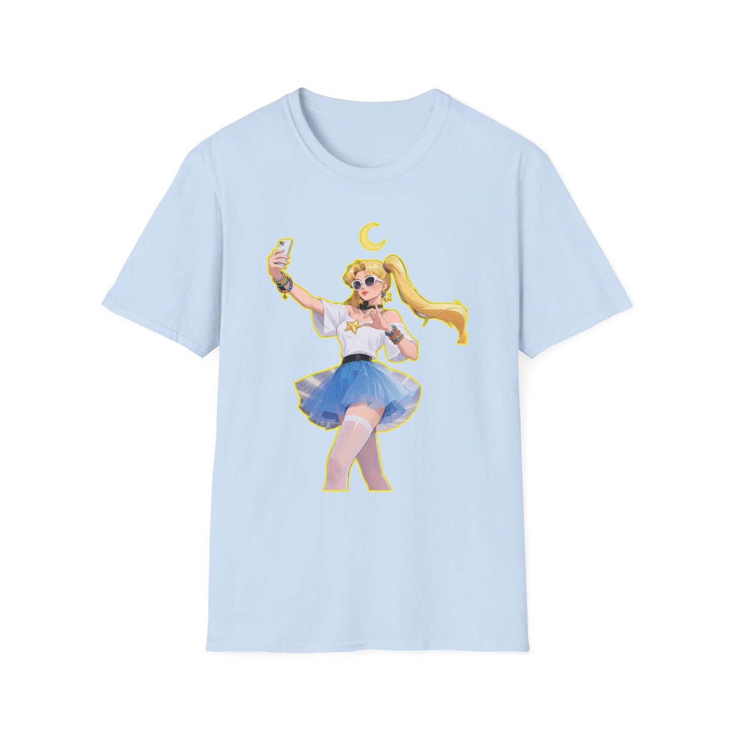 Moonlit Selfie sailor moon Unisex T-Shirt – Fun, Relatable, Casual Wear for Anime Fans, Gifts for Birthdays, Cosplay Events, or Everyday Comfort