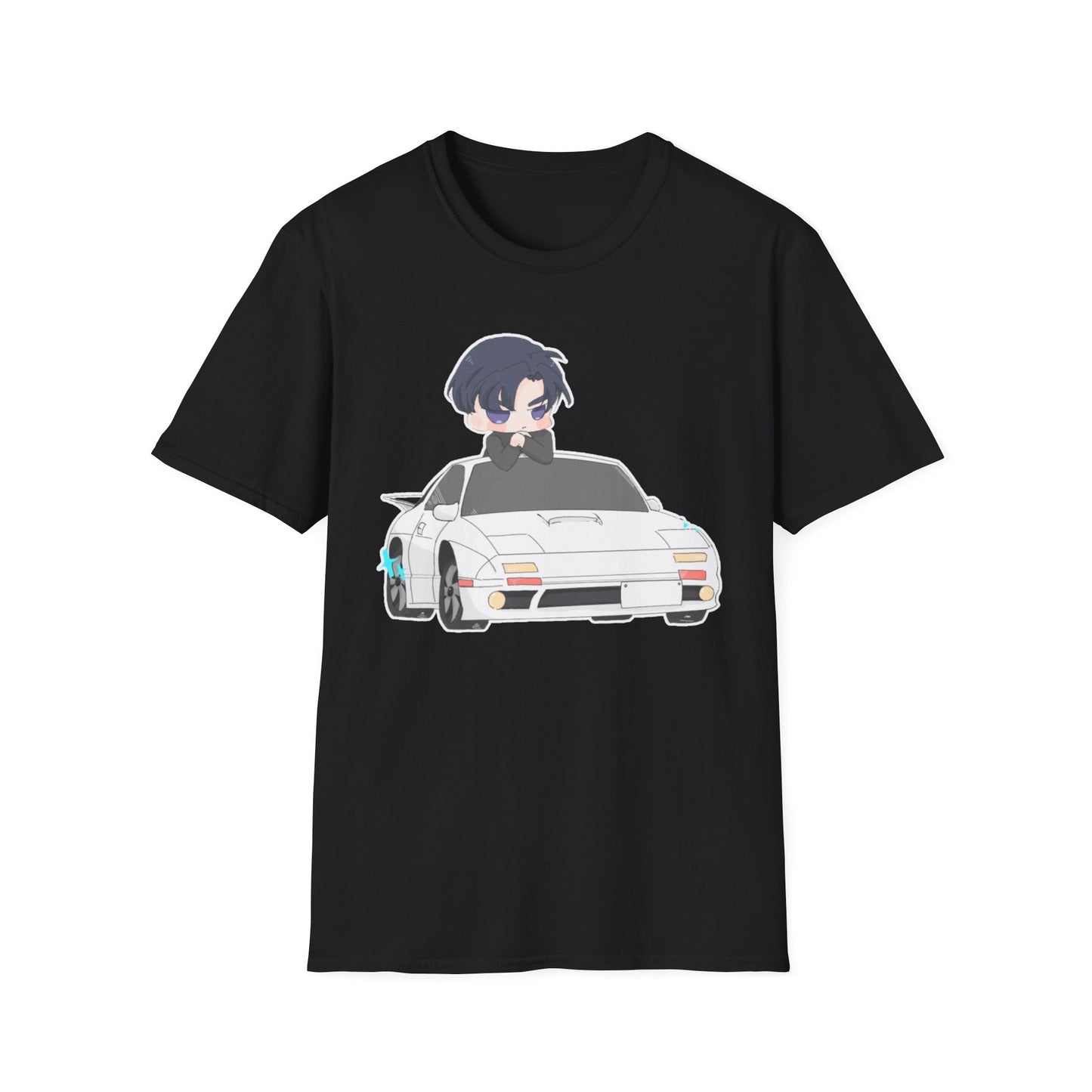 Anime Car initial D 4 Chibi T-Shirt, Unisex Graphic Tee, Cool Gift for Car Lovers, Casual Wear, Streetwear Style