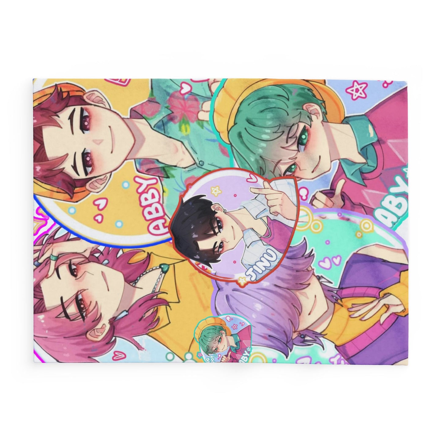 Anime-Inspired kpop boys Fleece Blanket, Cozy Throw Blanket, Personalized Gift, Home Decor, Unique Anime Blanket
