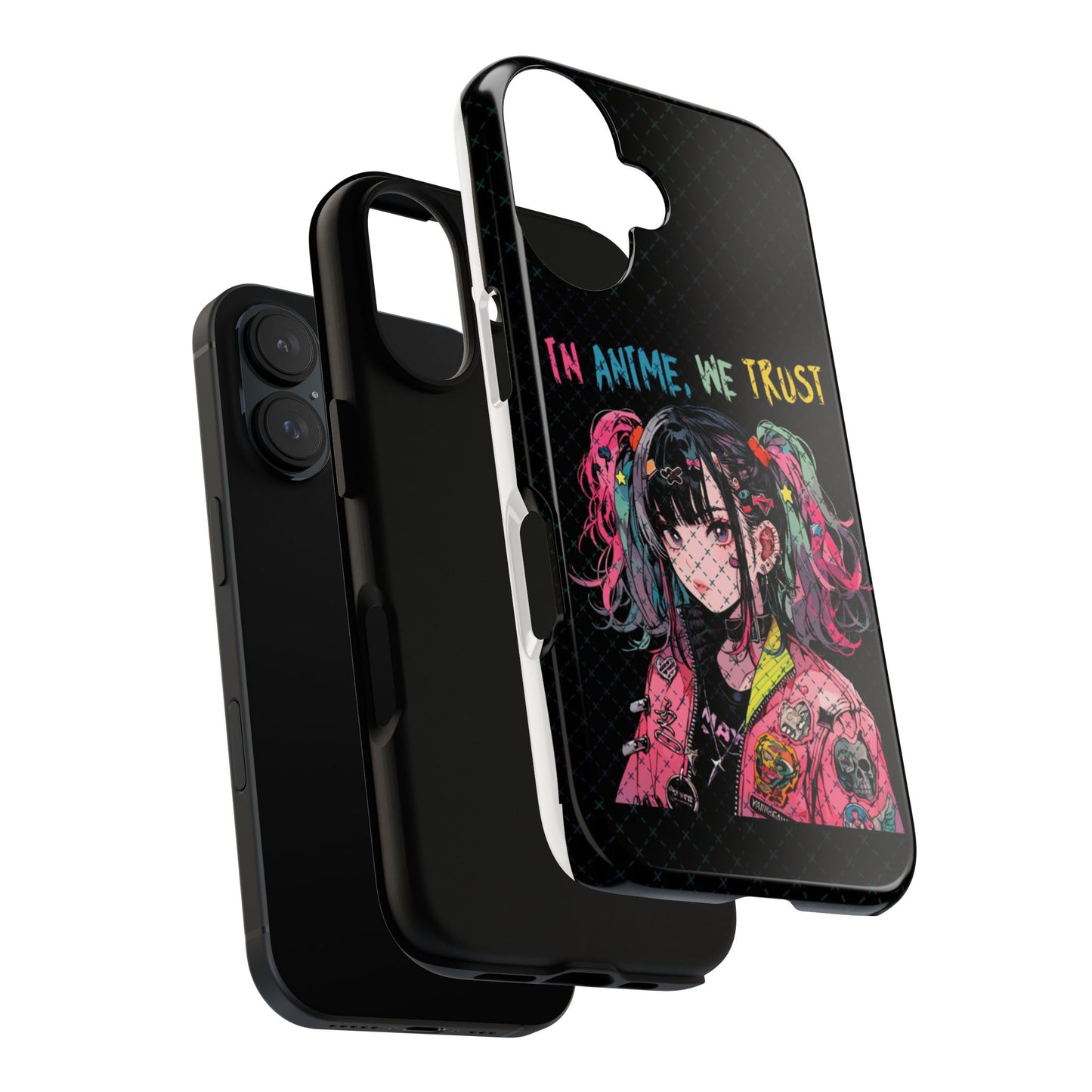 Anime Art Phone Case, Tough Cases, In Anime We Trust, Geek Gift, Aesthetic Phone Cover, Pop Culture Accessory