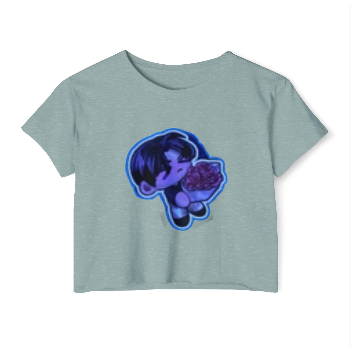 Festival Vibe Women's  initial D 4Crop Top, Stylish Summer Tee, Boho Chic Shirt, Music Event Outfit, Cute Gift for Her