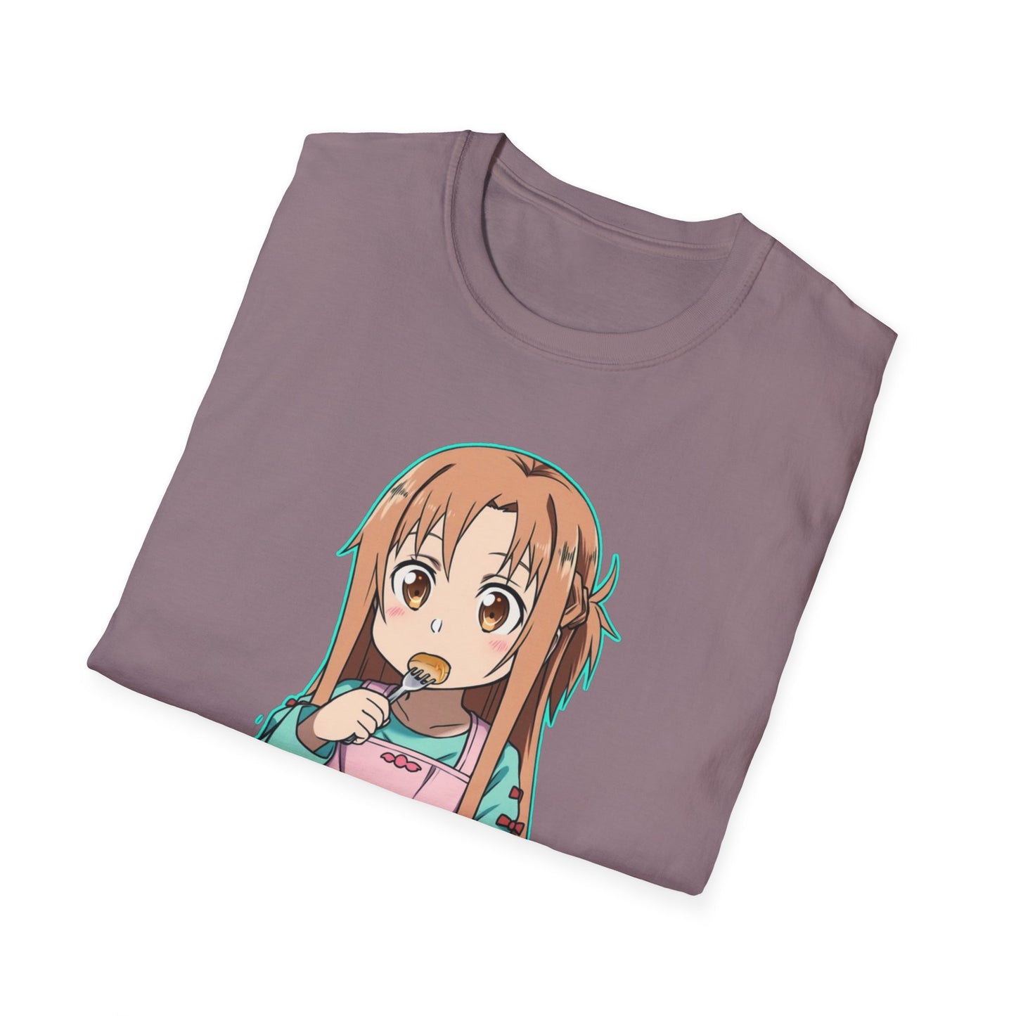 Kawaii Pancake Lover sao T-Shirt, Cute Anime Tee, Foodie Gift, Unisex Softstyle Tee, Perfect for Pancake Day, Birthday, Everyday Wear