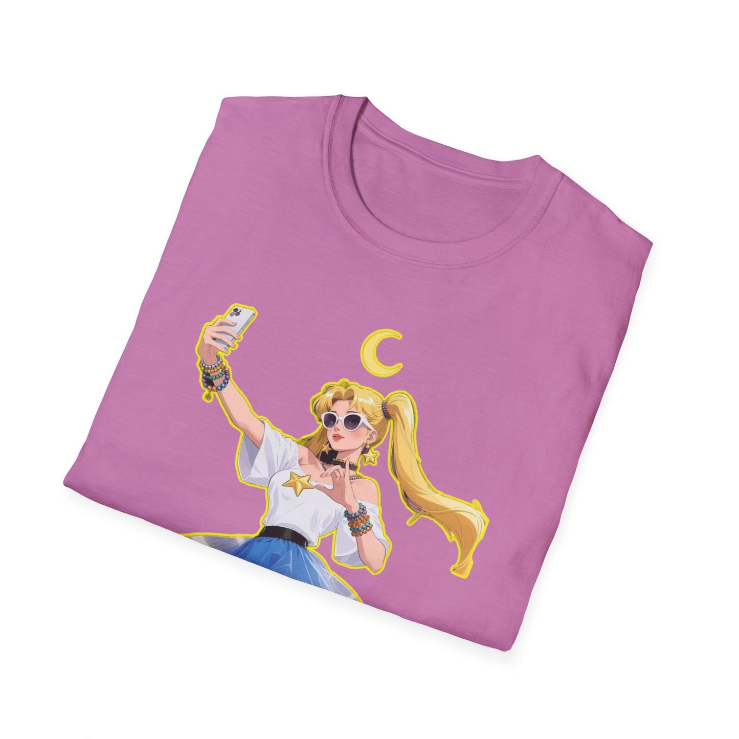 Moonlit Selfie sailor moon Unisex T-Shirt – Fun, Relatable, Casual Wear for Anime Fans, Gifts for Birthdays, Cosplay Events, or Everyday Comfort