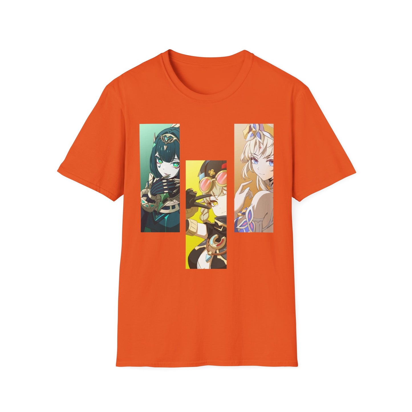 Anime-Inspired Unisex trio 2 Softstyle T-Shirt, Graphic Tee, Casual Wear, Gift for Anime Fans, Unique T-Shirt, Comfortable Streetwear