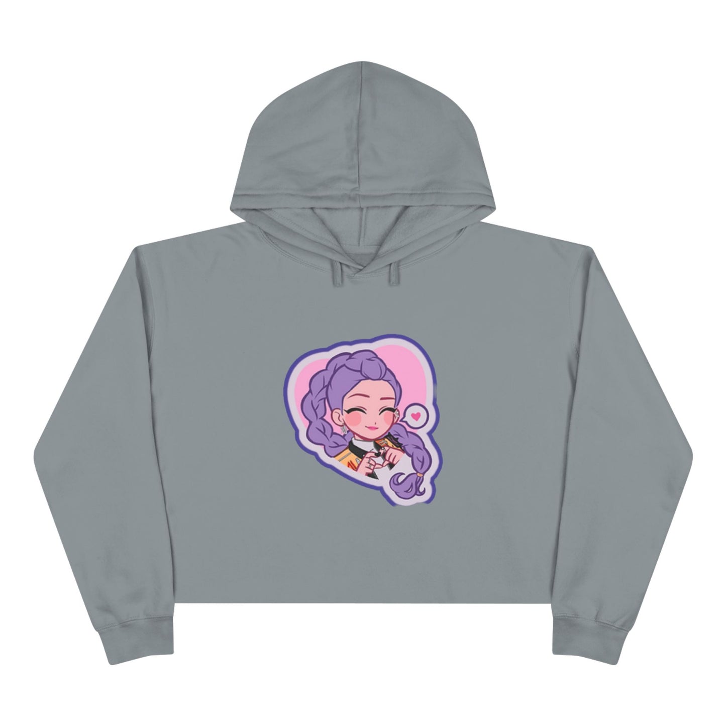 Idol style 2 Crop Hoodie | Cute Cartoon Design, Stylish Streetwear, Perfect for Gifts, Cosplay, and Fall Fashion