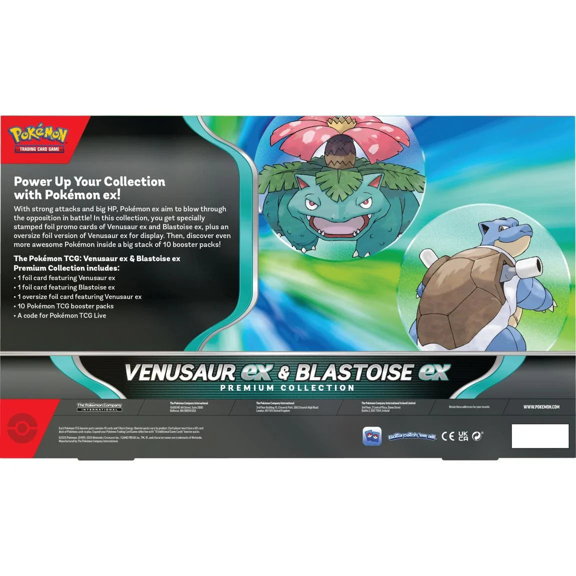 Pokemon Venusaur ex and Blastoise ex Premium Collection