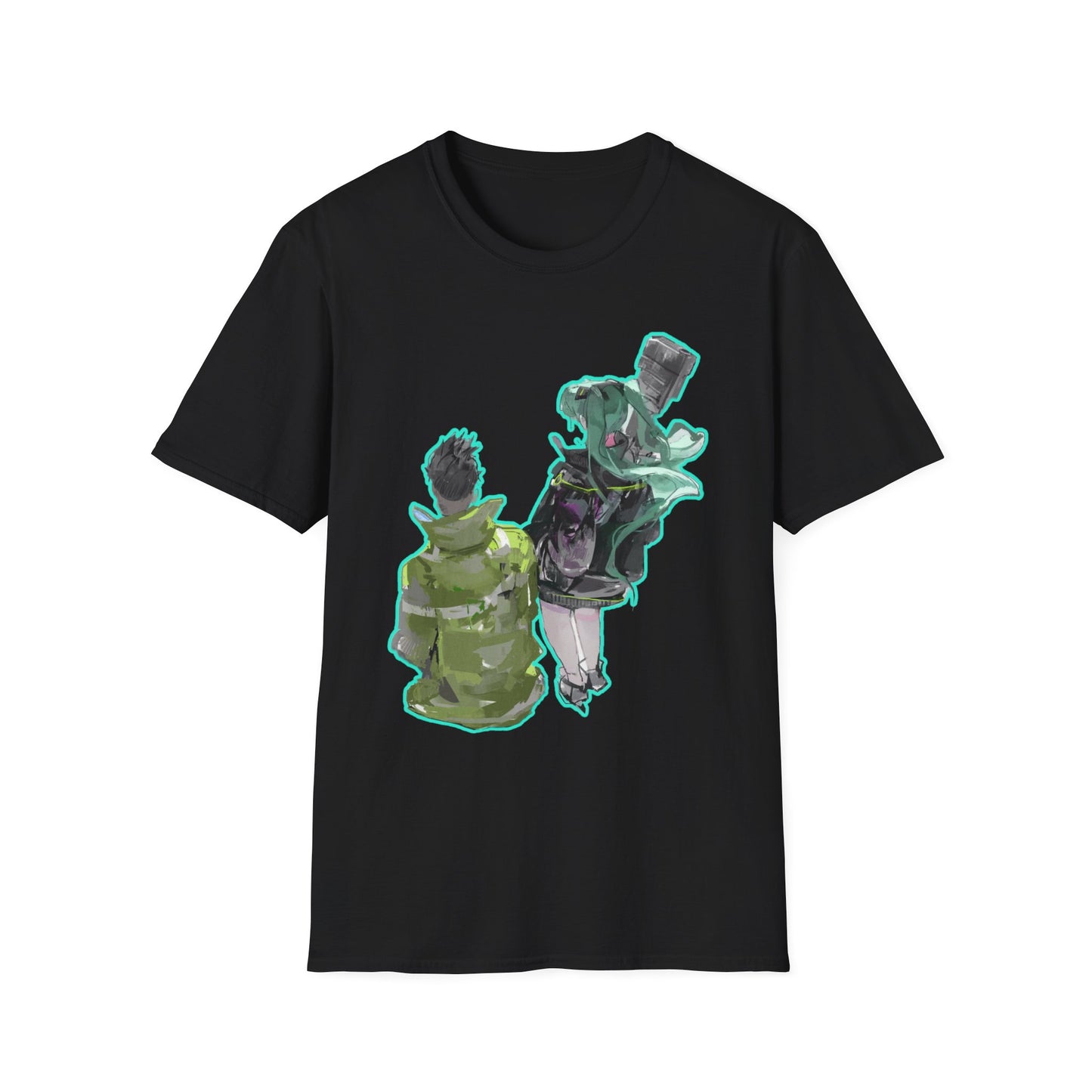 Stylish Unisex  cyber punk style Softstyle T-Shirt with Unique Graphic Design - Perfect for Casual Wear, Gifts, Art Lovers, Birthday, Everyday Style