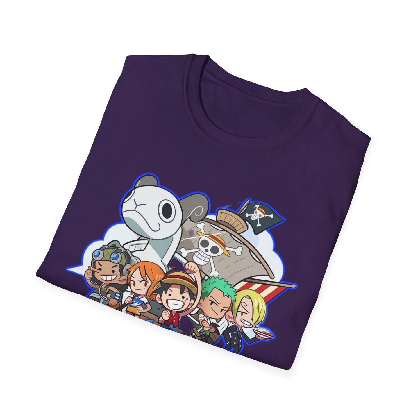 Cute Cartoon Character one piece 7 T-Shirt, Graphic Tee for Anime Lovers, Unisex Gift, Casual Wear, Softstyle Shirt