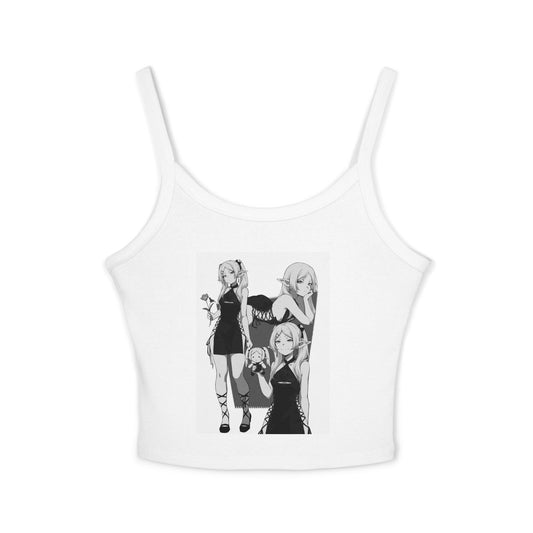 Freya-Inspired Women's Spaghetti Strap Tank Top, Cute Summer Top, Trendy Aesthetic Wear, Gift for Anime Lovers, Casual Fashion Item