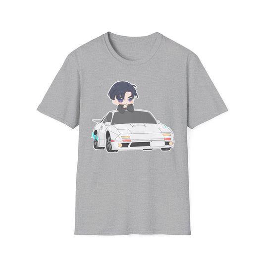 Anime Car initial D 4 Chibi T-Shirt, Unisex Graphic Tee, Cool Gift for Car Lovers, Casual Wear, Streetwear Style