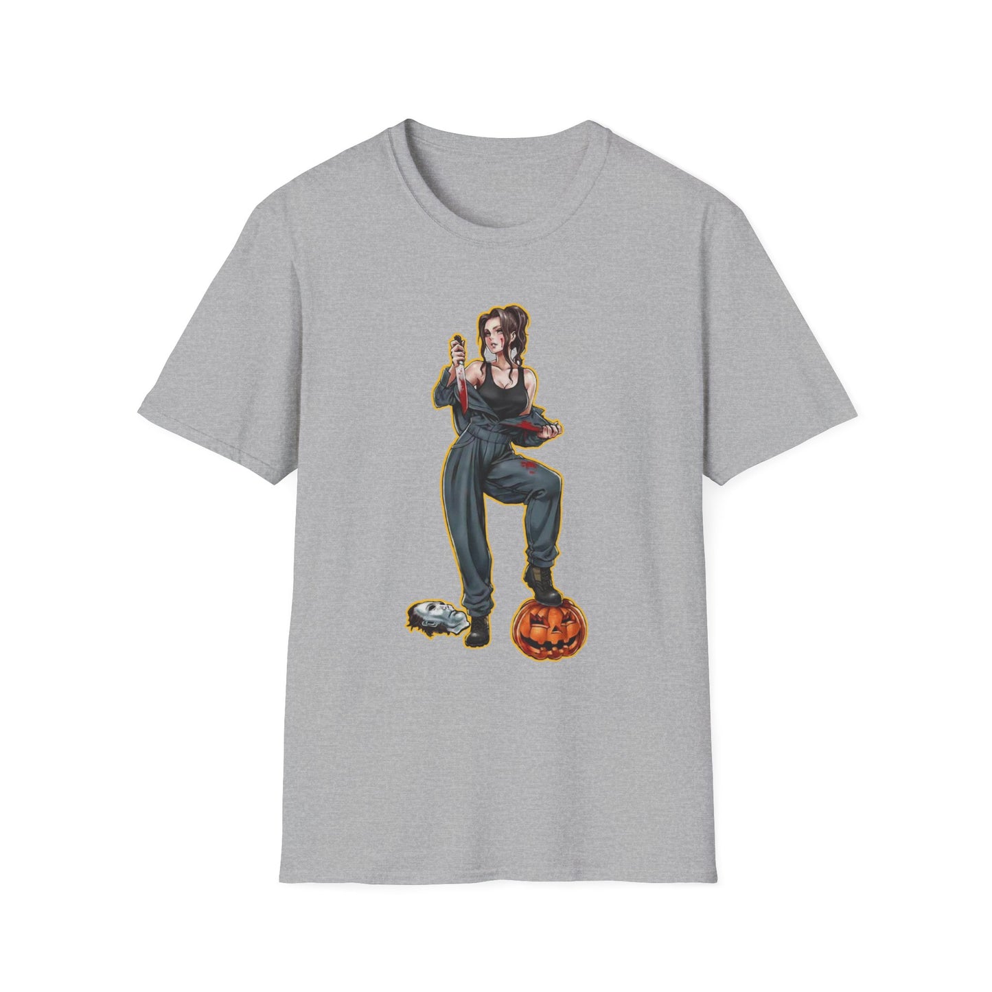 Unisex Anime Graphic spooky season masters of horror 8Tee, Playful Halloween T-Shirt, Fun Casual Wear for Anime Lovers, Gift for Friends, Unique Character Design Shirt