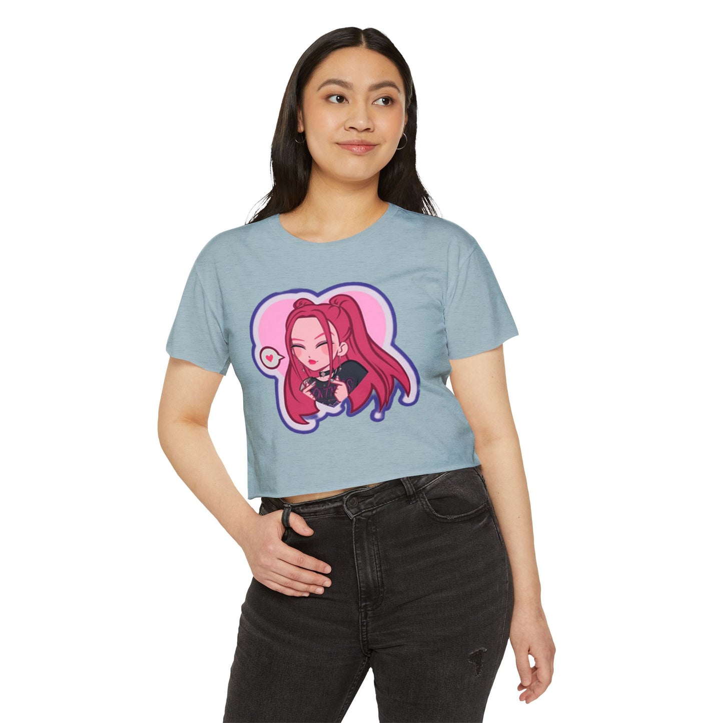 Copy of Idol style 3 Crop Top, Cute Anime Crop Top, Summer Festival Shirt, Graphic Tee for Music Festivals, Trendy Anime Apparel